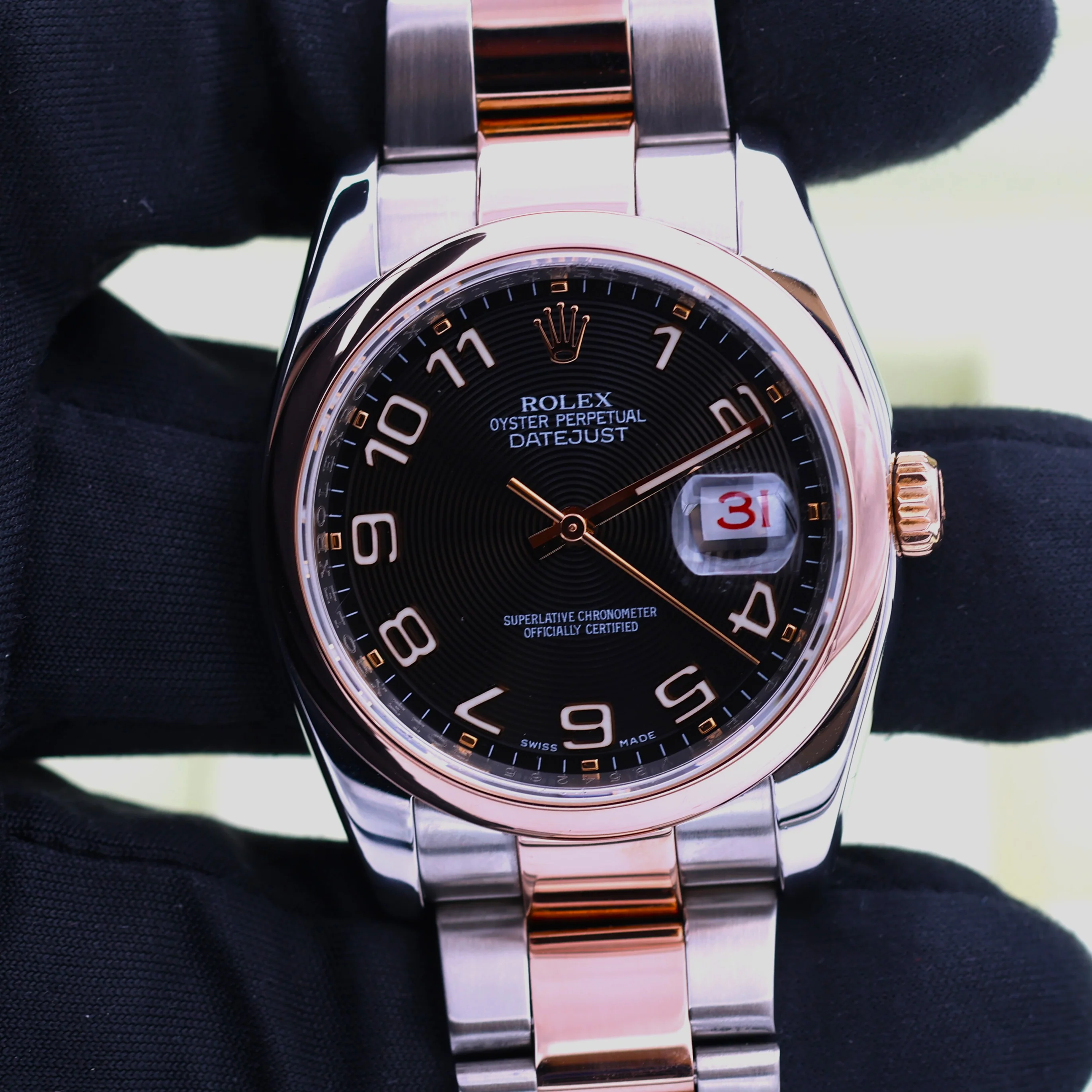 ON SALE: Rolex Datejust ref. 116201 Concentric Black Dial Oyster bracelet - Image 5