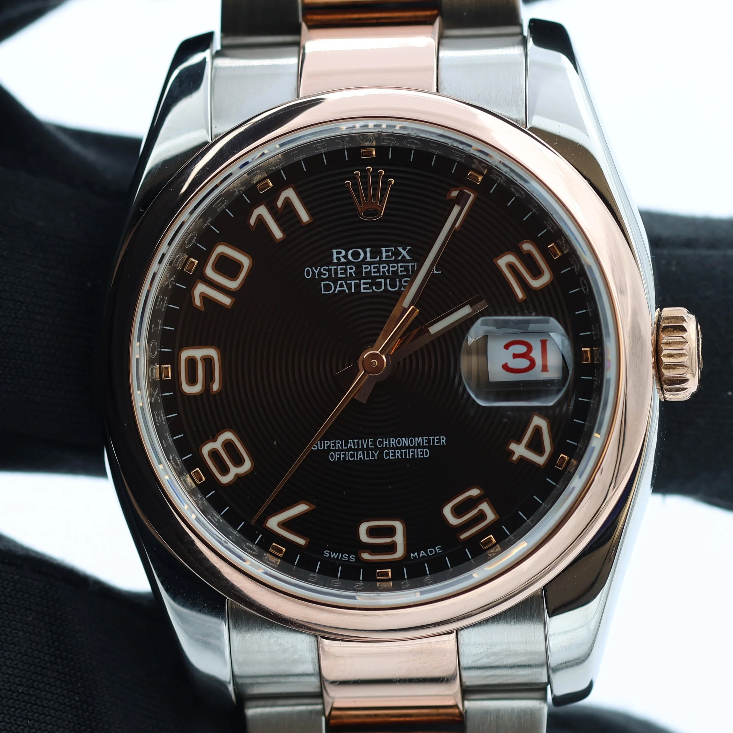 ON SALE: Rolex Datejust ref. 116201 Concentric Black Dial Oyster bracelet - Image 6