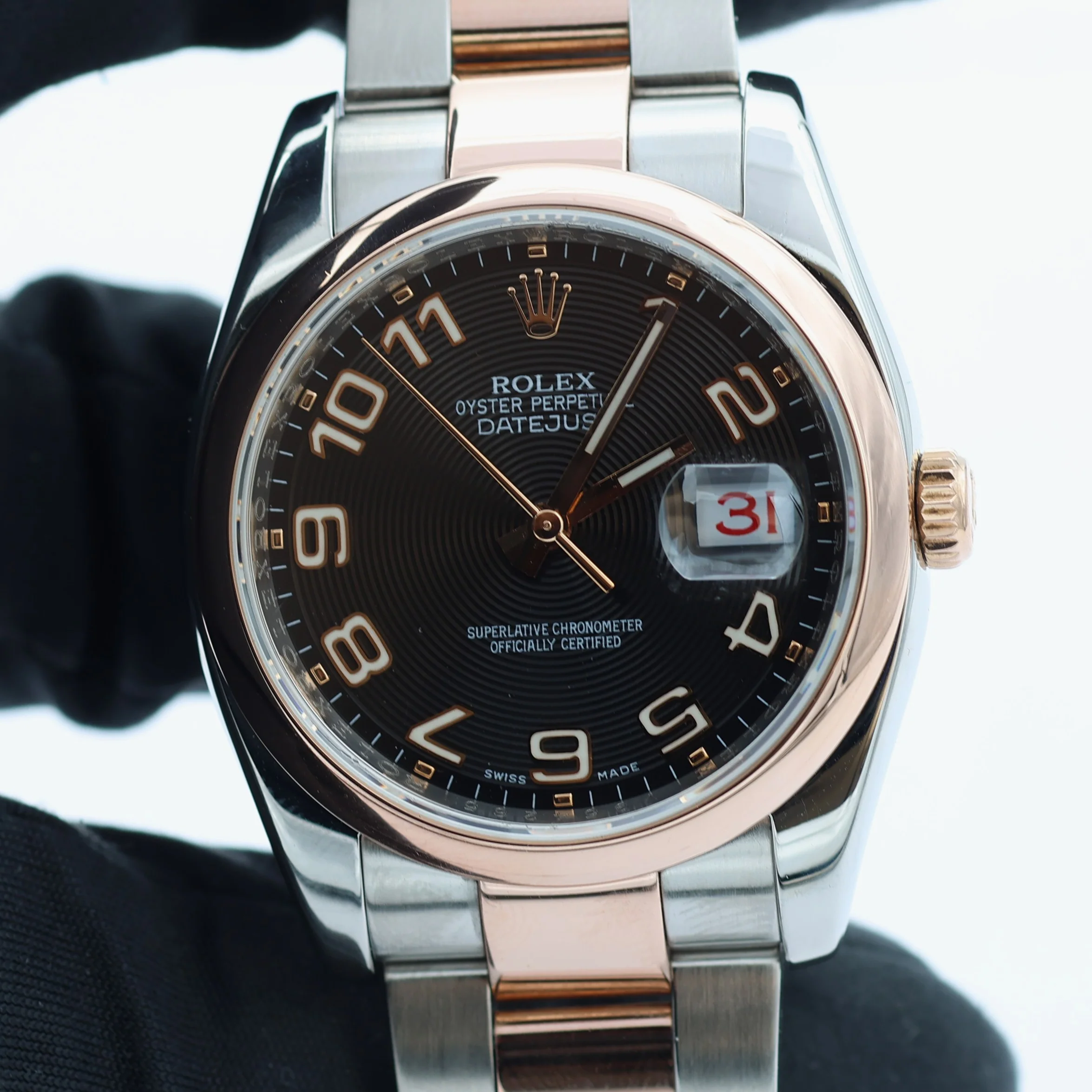 ON SALE: Rolex Datejust ref. 116201 Concentric Black Dial Oyster bracelet - Image 7