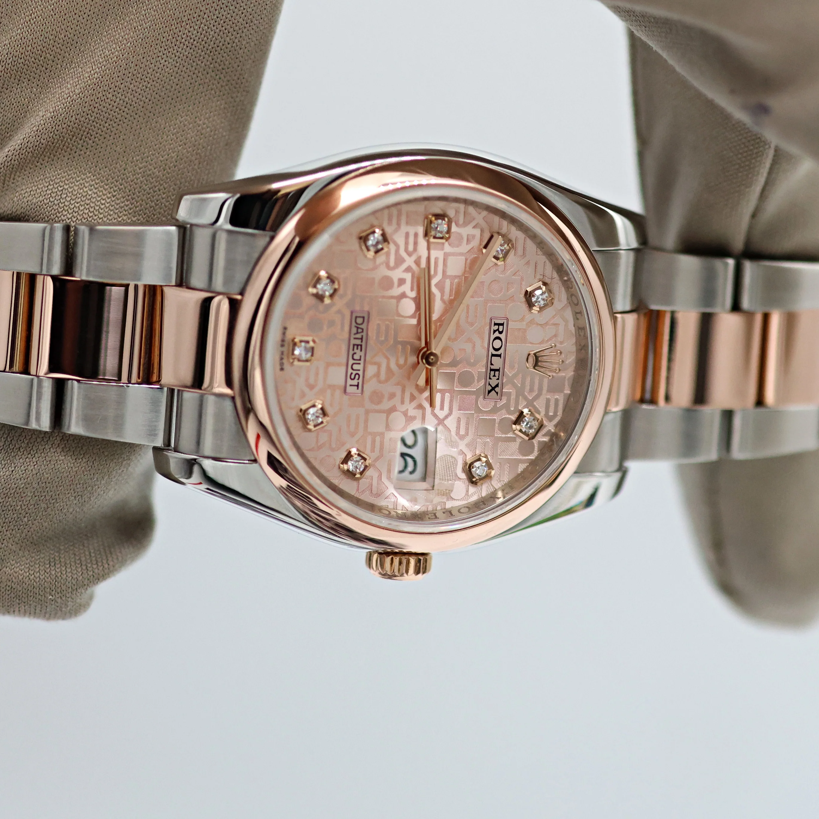Rolex Datejust ref. 116201 Sundust Computer Dial with Diamonds - Oyster bracelet - Image 10