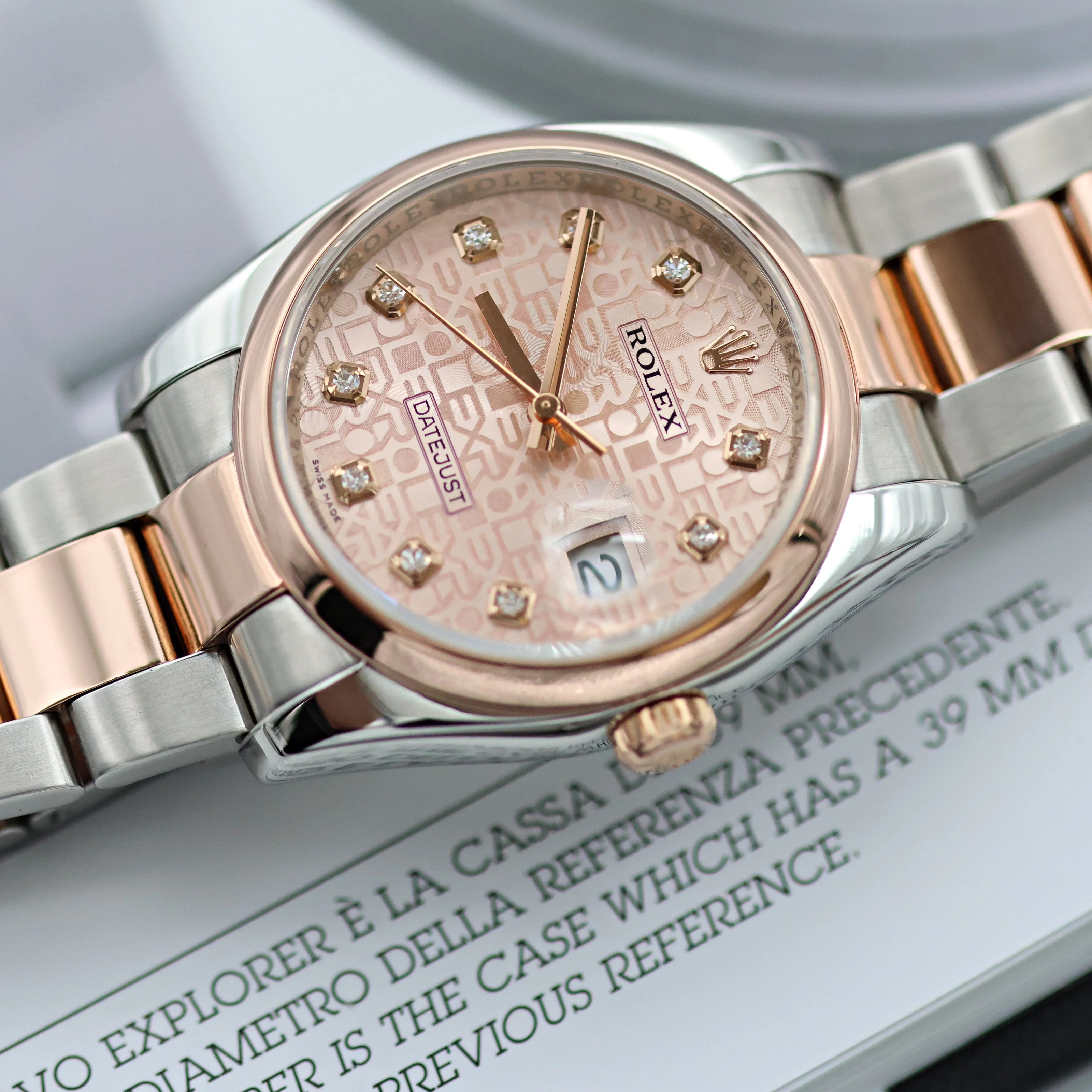 Rolex Datejust ref. 116201 Sundust Computer Dial with Diamonds - Oyster bracelet - Image 11