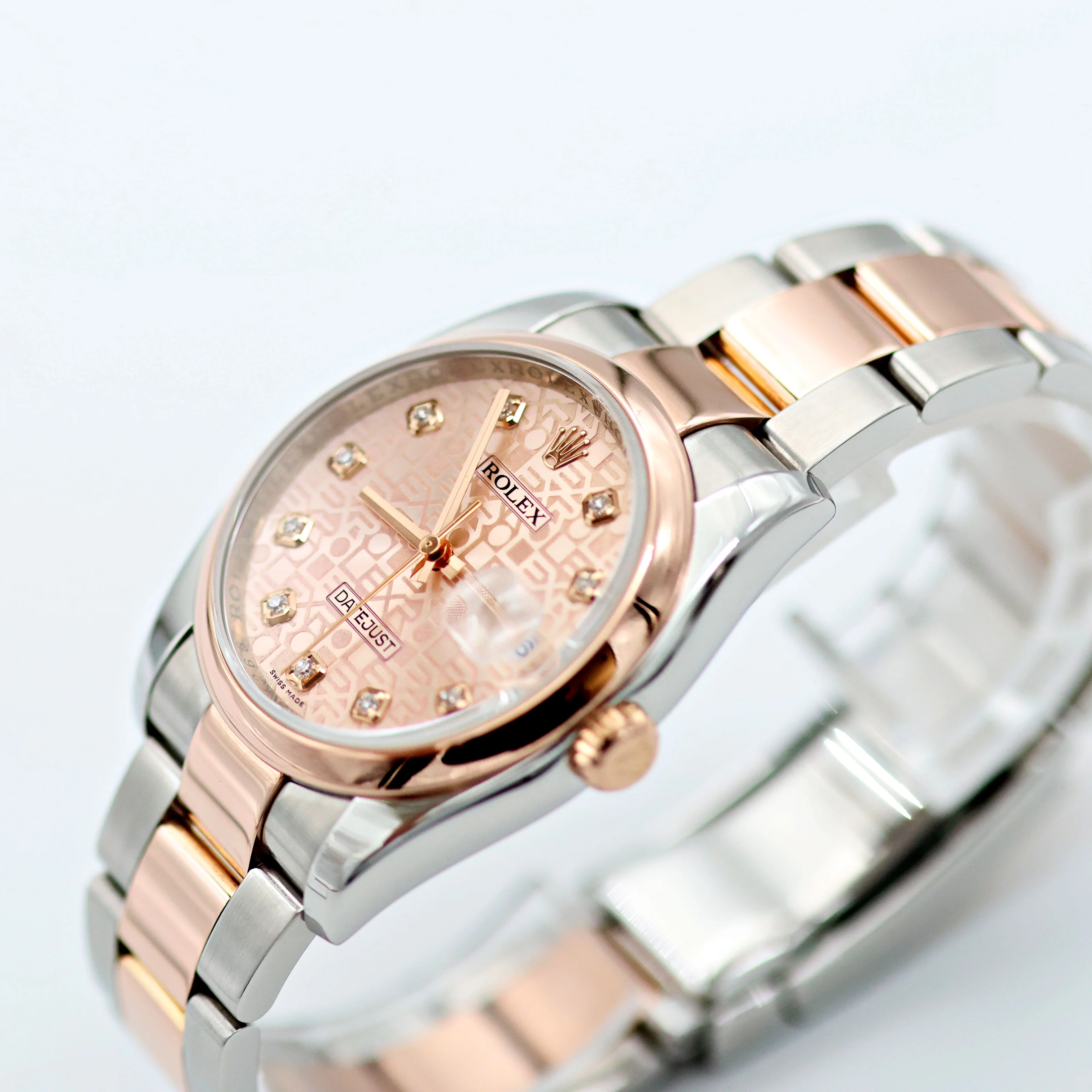 Rolex Datejust ref. 116201 Sundust Computer Dial with Diamonds - Oyster bracelet - Image 12