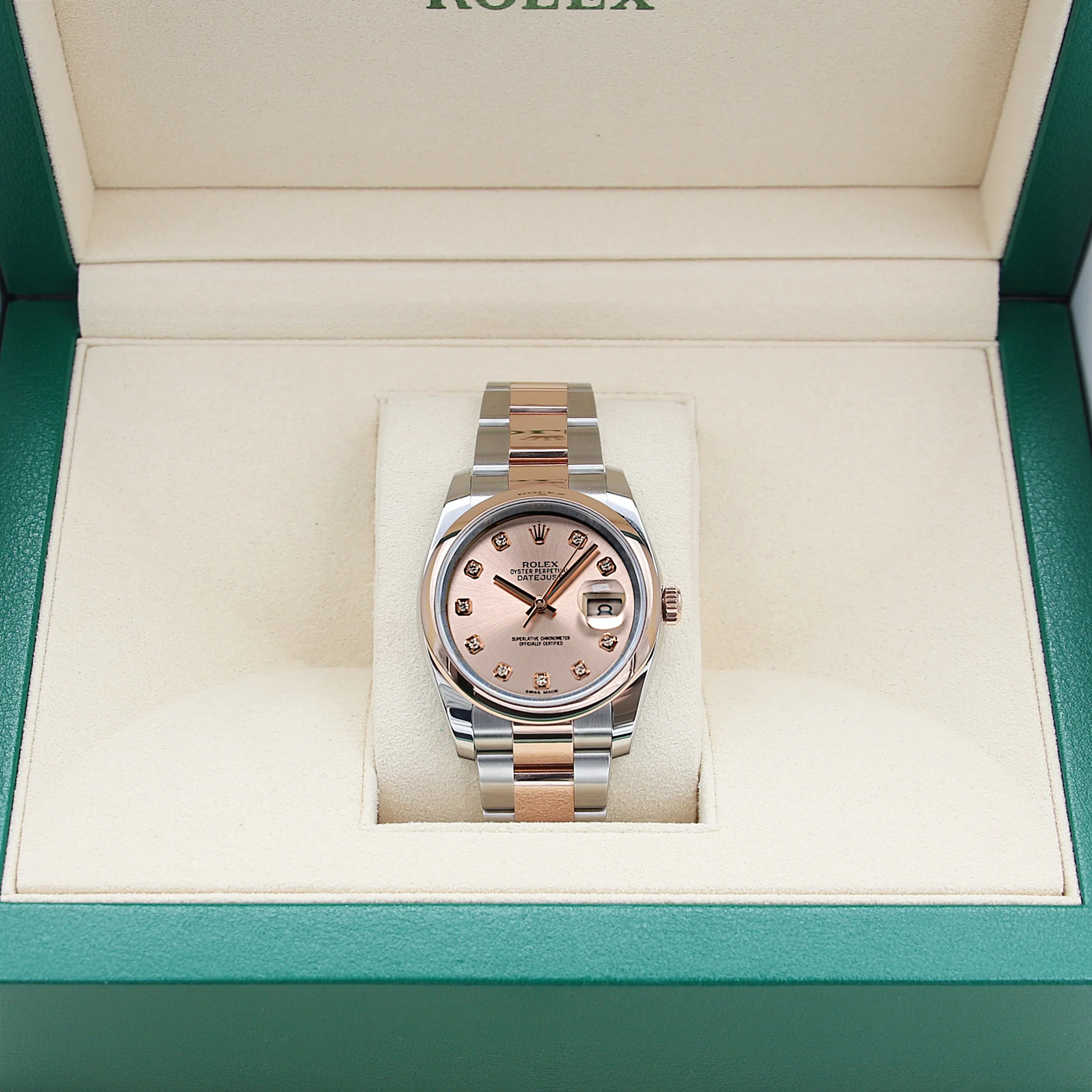 Rolex Datejust ref. 116201 Sundust Dial with Diamonds - Oyster bracelet - Full Set - Image 2
