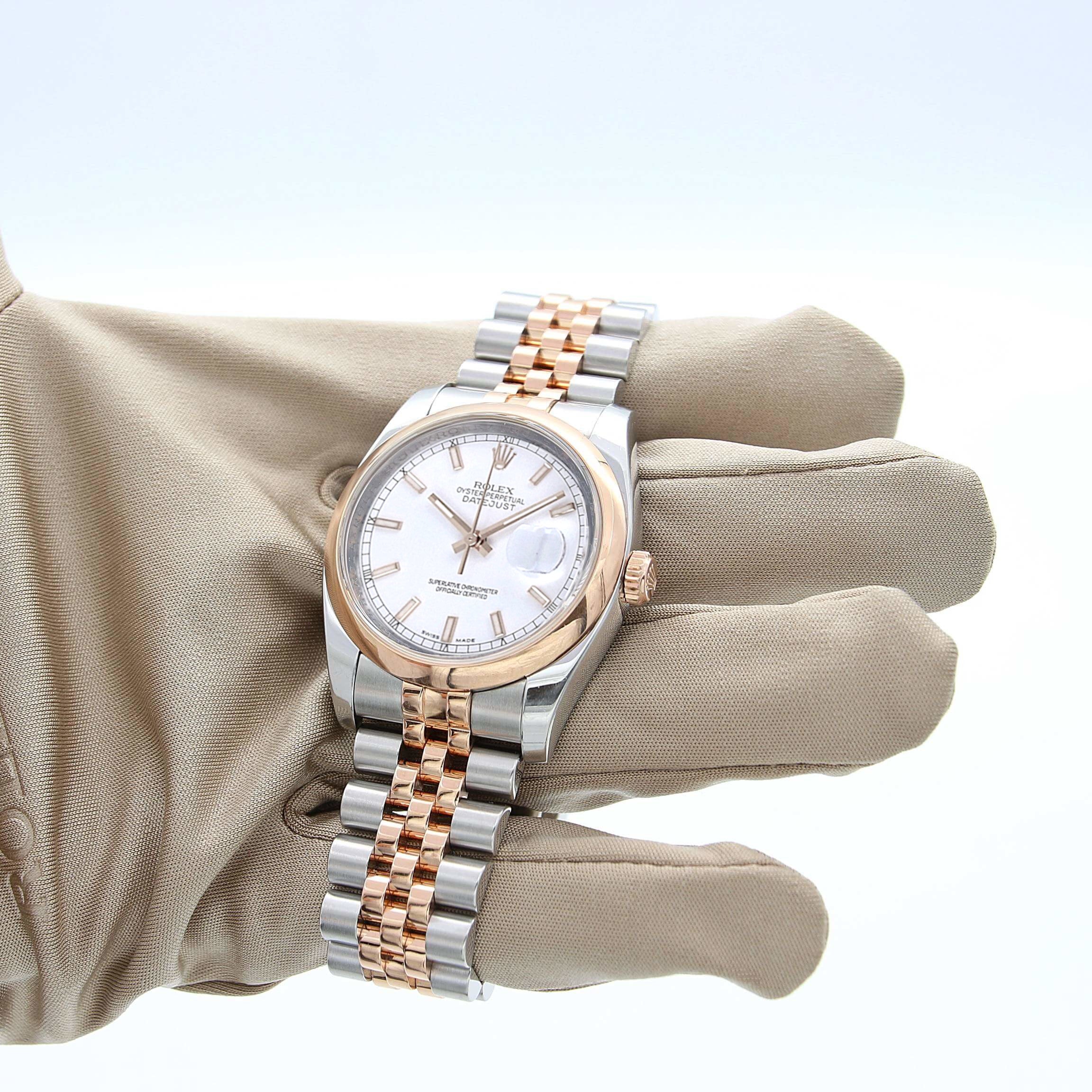 Rolex Datejust ref. 116201 White Dial Jubilee bracelet - Full Set - Image 2