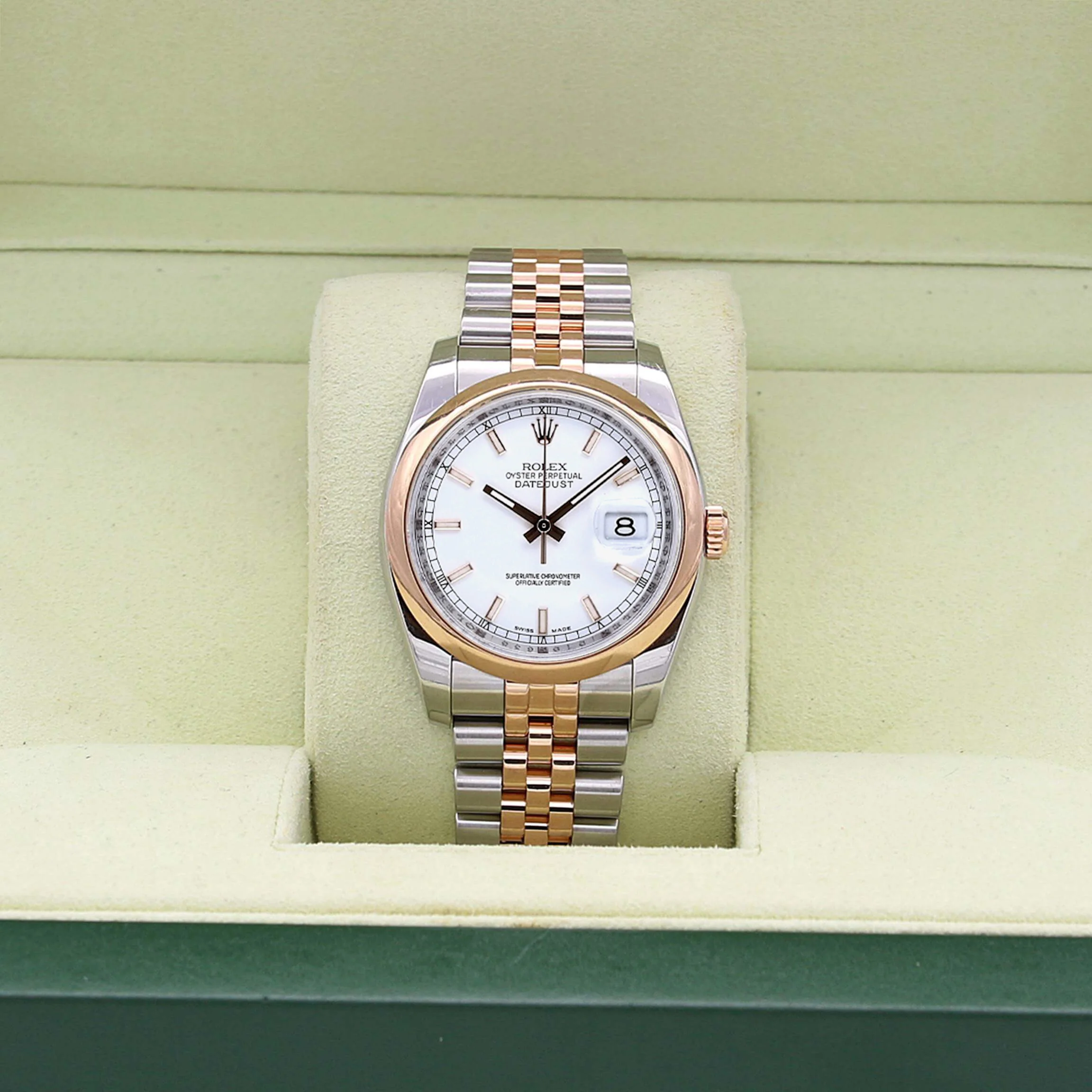 Rolex Datejust ref. 116201 White Dial Jubilee bracelet - Full Set - Image 3