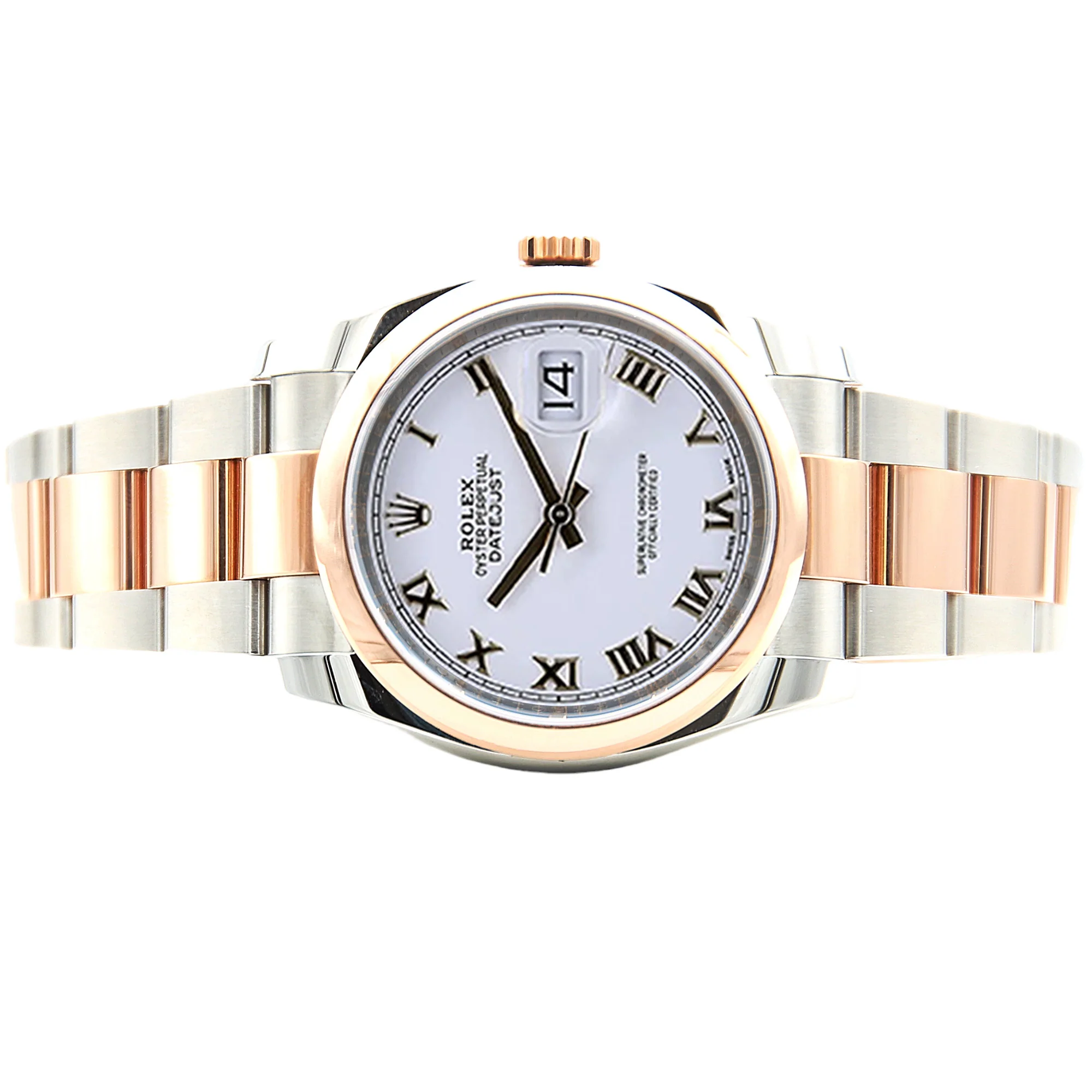 Rolex Datejust ref. 116201 White Roman Dial Oyster bracelet - Full Set - Image 6