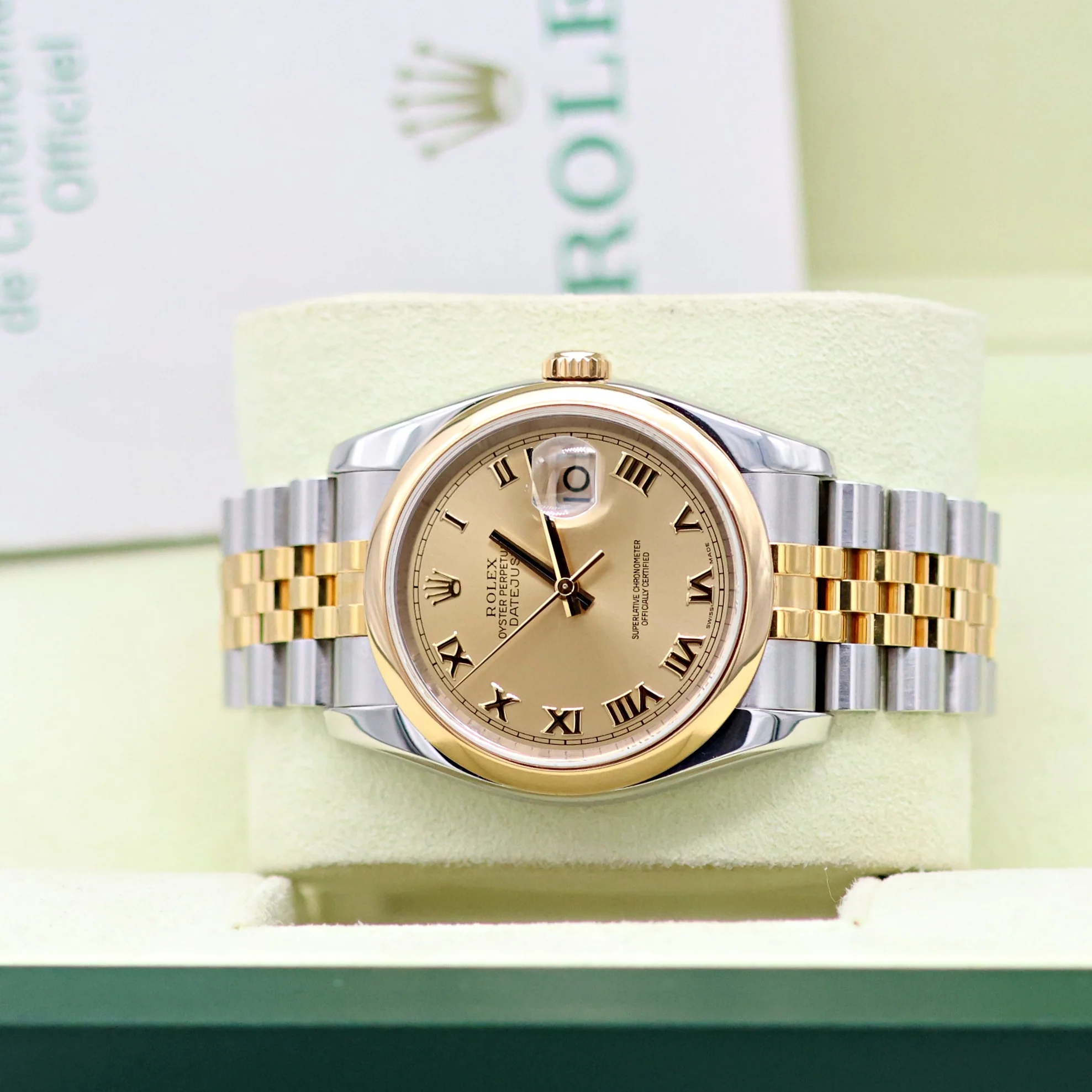 Rolex Datejust ref. 116203 Champagne Roman Dial Jubilee - Full Set - Image 10