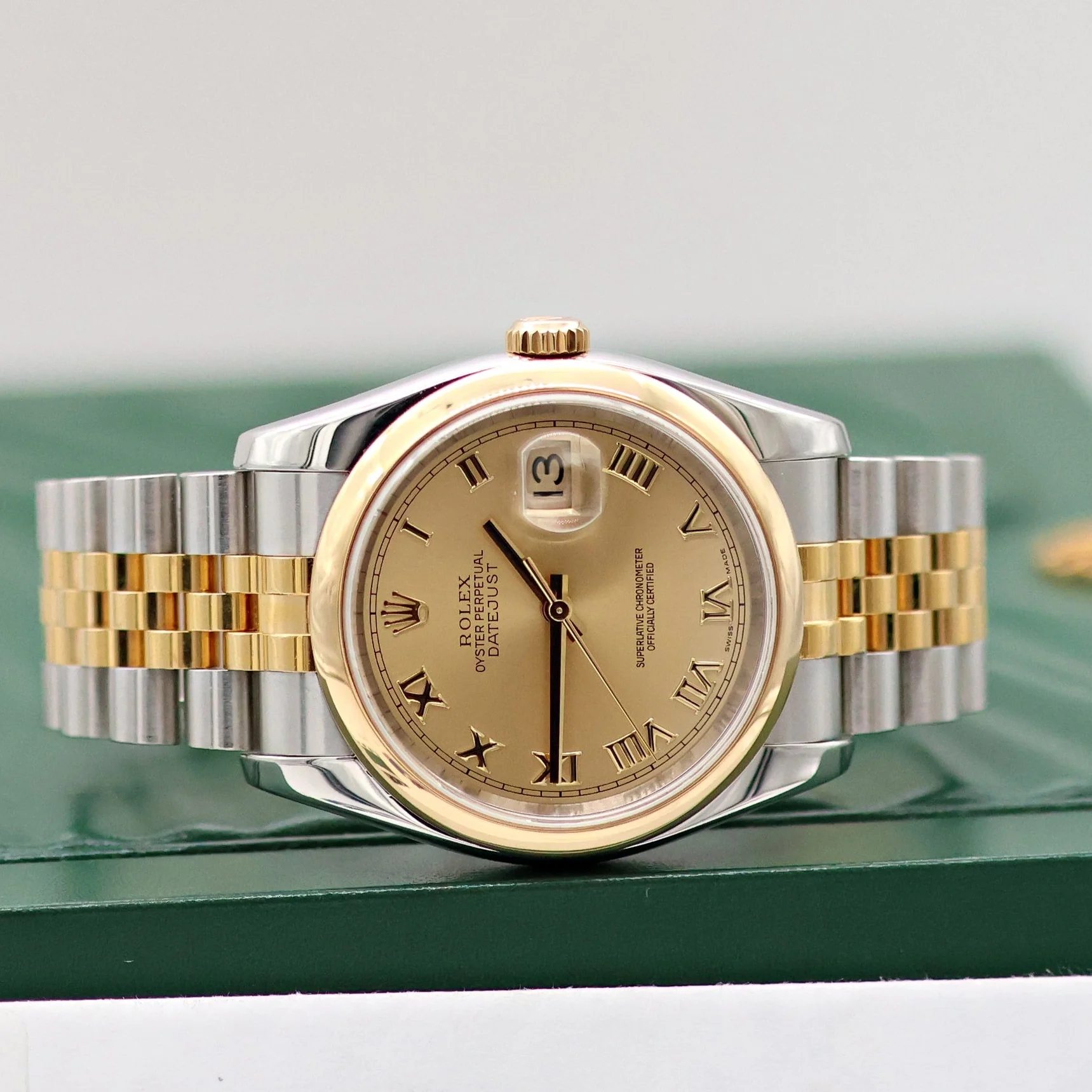Rolex Datejust ref. 116203 Champagne Roman Dial Jubilee - Full Set - Image 11