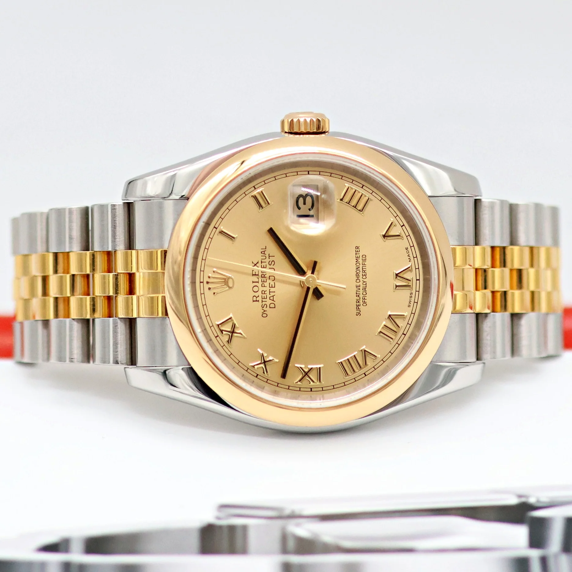 Rolex Datejust ref. 116203 Champagne Roman Dial Jubilee - Full Set - Image 12