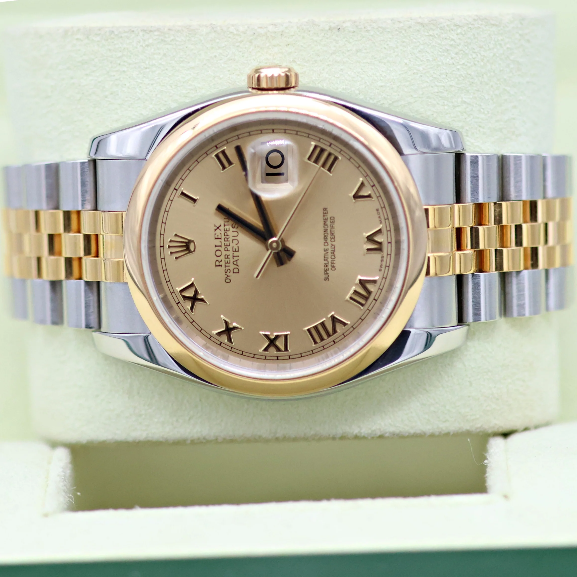 Rolex Datejust ref. 116203 Champagne Roman Dial Jubilee - Full Set - Image 2