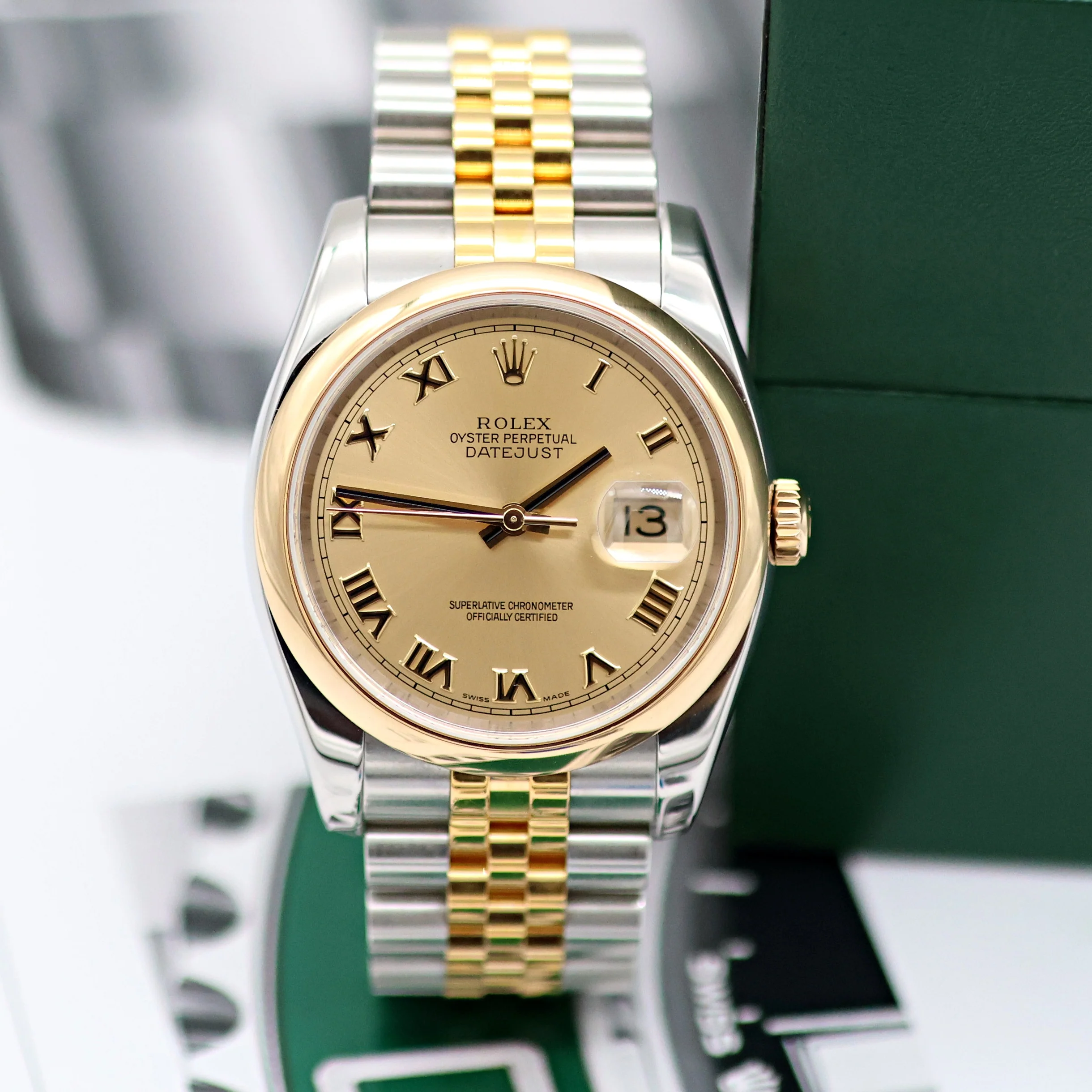 Rolex Datejust ref. 116203 Champagne Roman Dial Jubilee - Full Set - Image 3