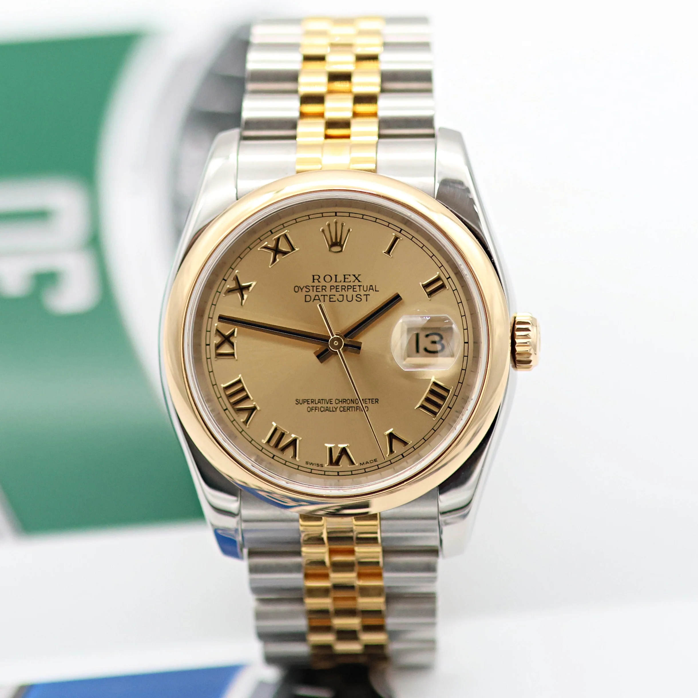Rolex Datejust ref. 116203 Champagne Roman Dial Jubilee - Full Set - Image 5