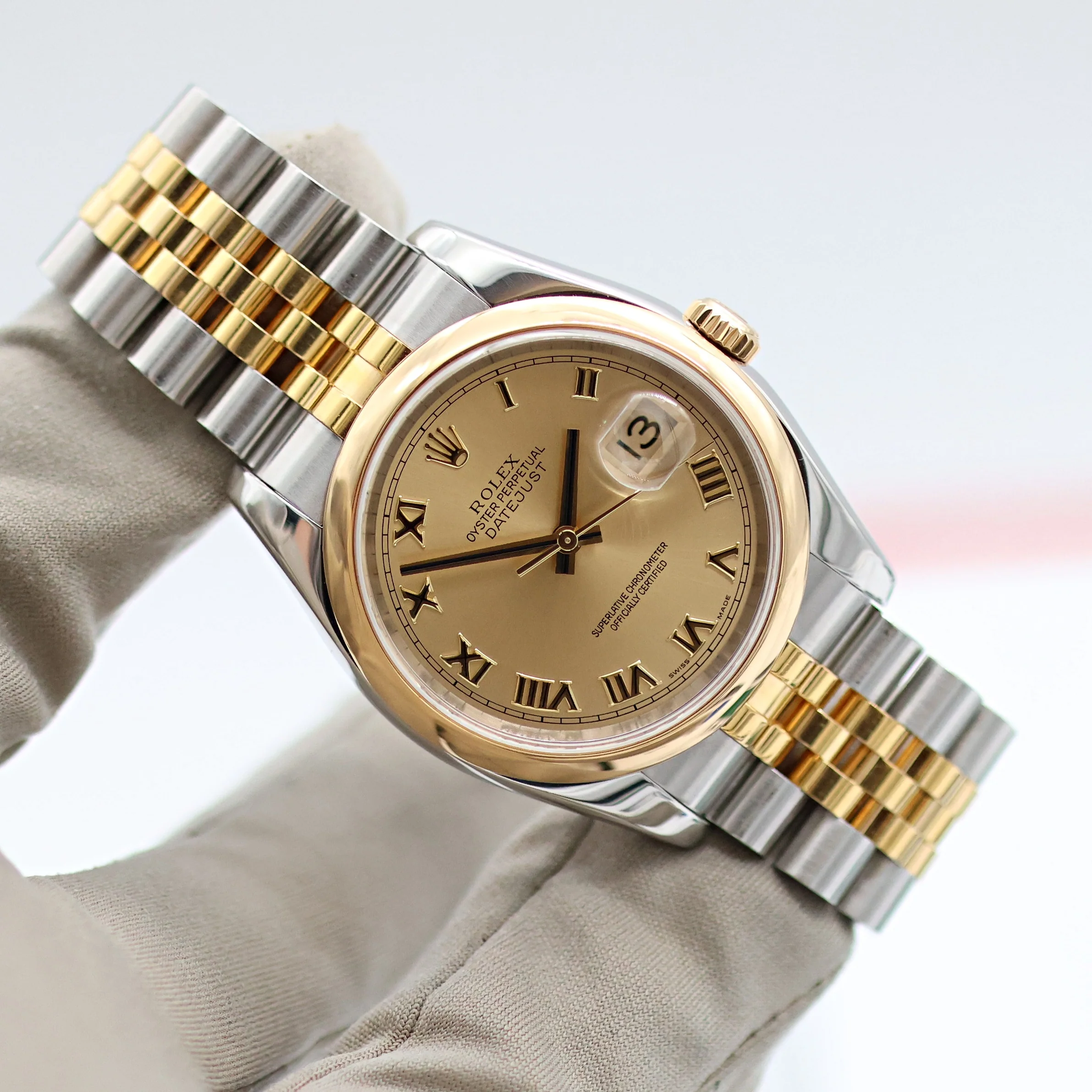 Rolex Datejust ref. 116203 Champagne Roman Dial Jubilee - Full Set - Image 8