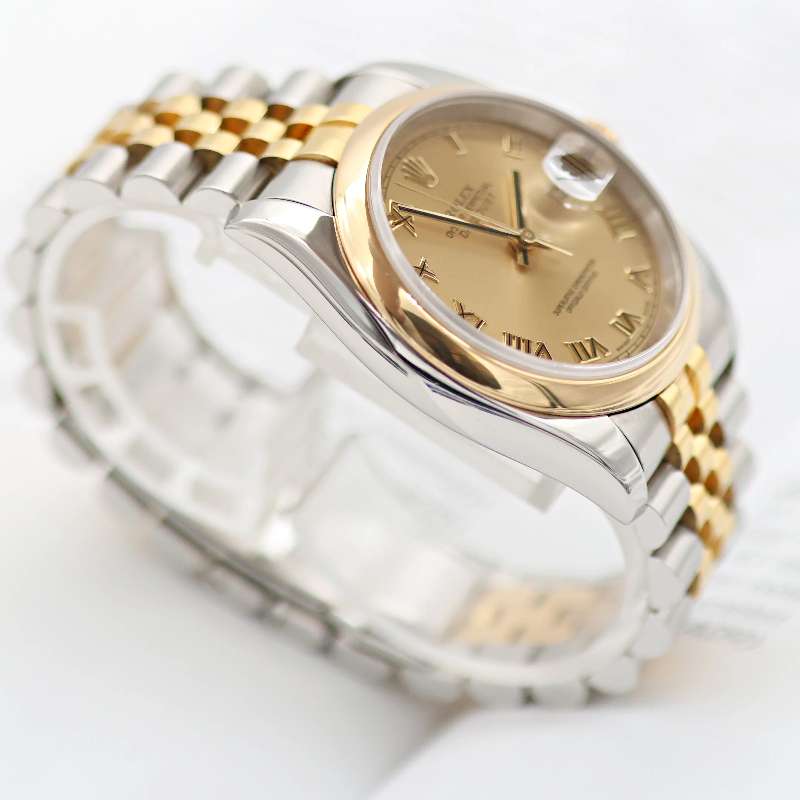Rolex Datejust ref. 116203 Champagne Roman Dial Jubilee - Full Set - Image 9