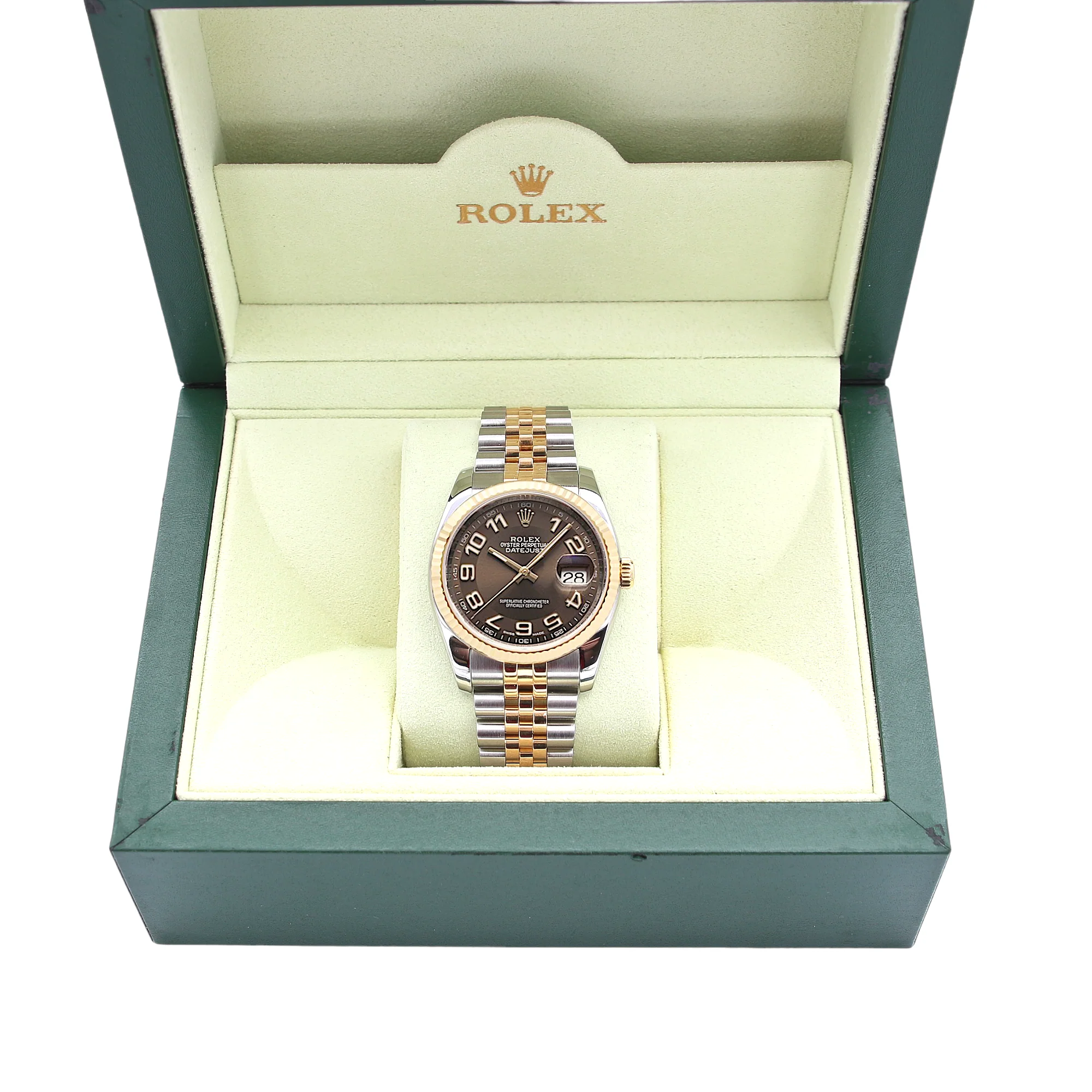 Rolex Datejust ref. 116233 Brown Racing Dial Jubilee bracelet Full set - Image 2