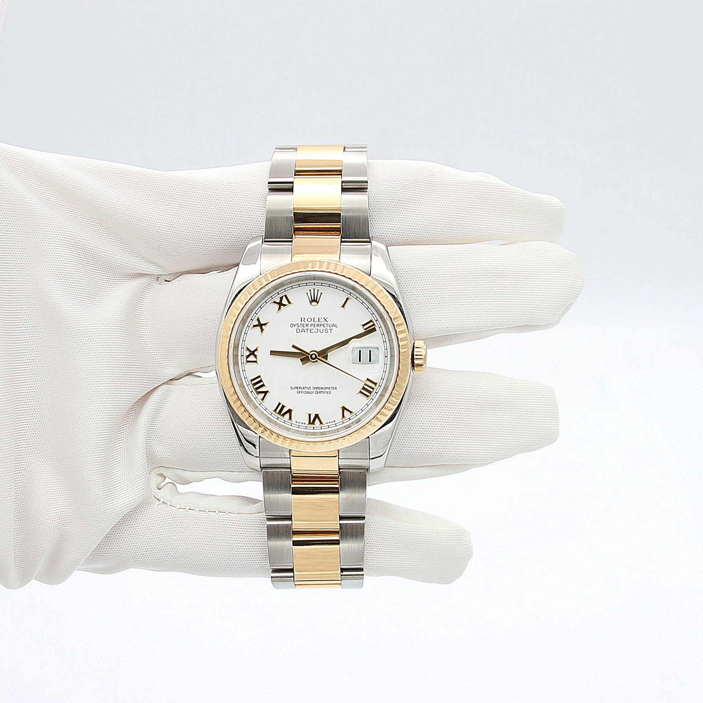 Rolex Datejust ref. 116233 White Roman Dial - Oyster Bracelet - Full Set - Image 2