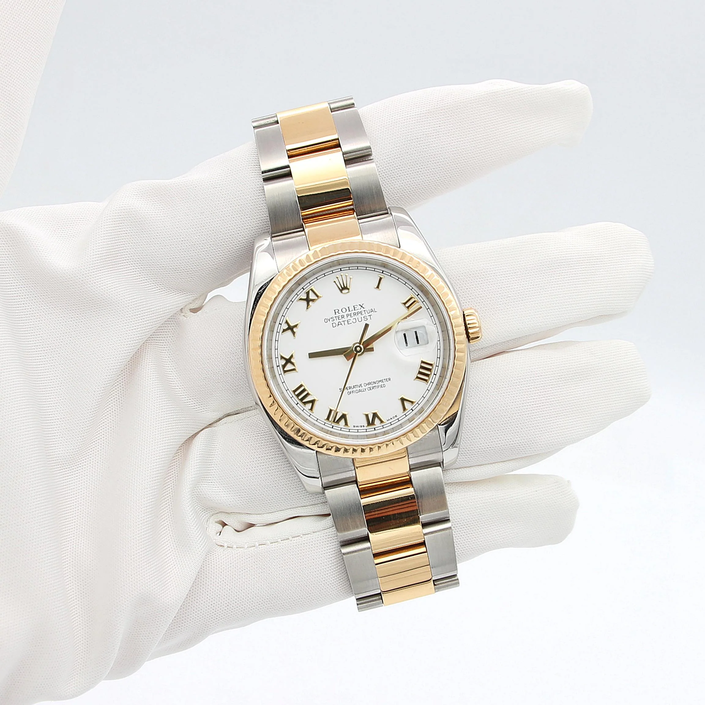 Rolex Datejust ref. 116233 White Roman Dial - Oyster Bracelet - Full Set - Image 3