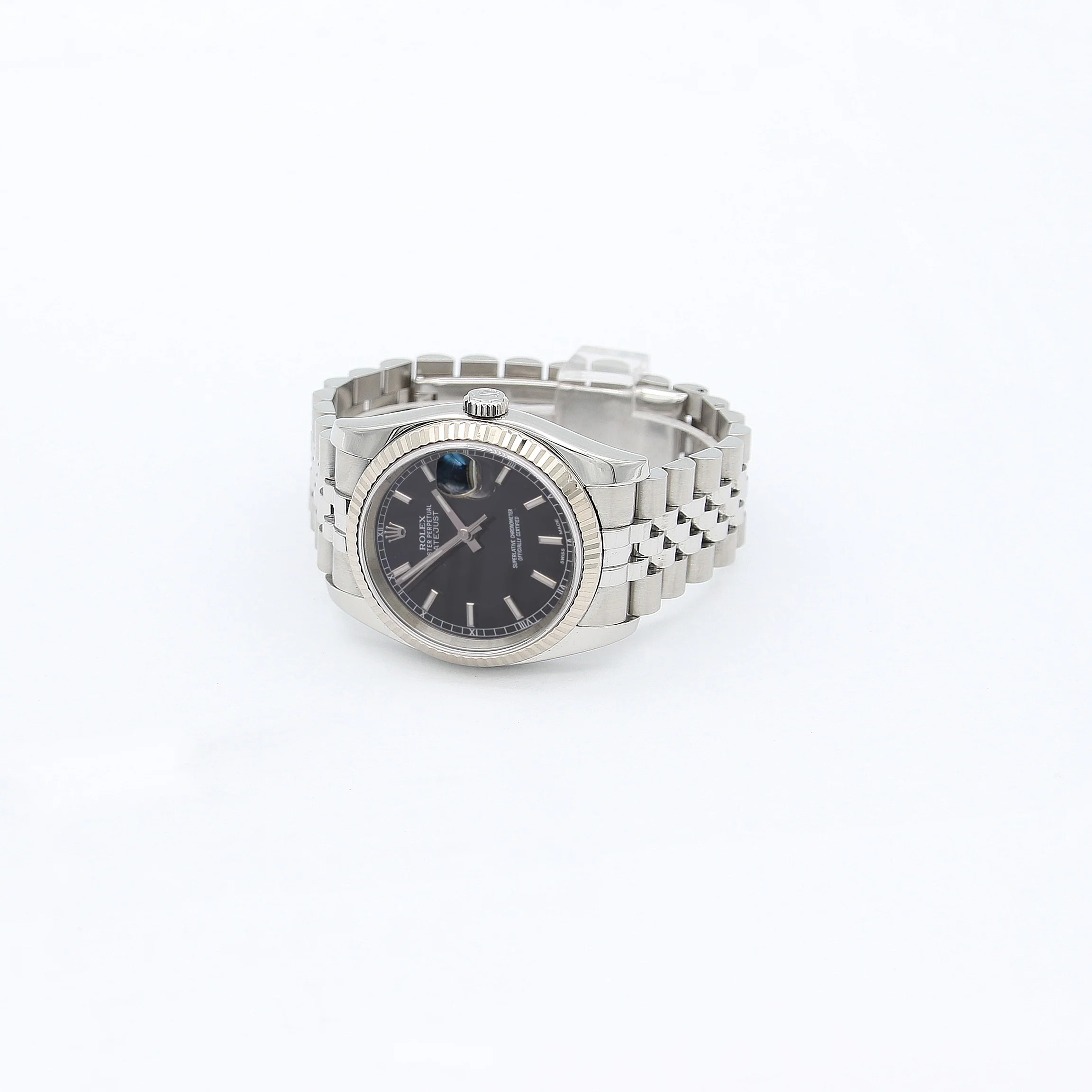 Rolex Datejust ref. 116234 Black Dial (Circle Hours) - Jubilee Bracelet - Full Set - Image 2