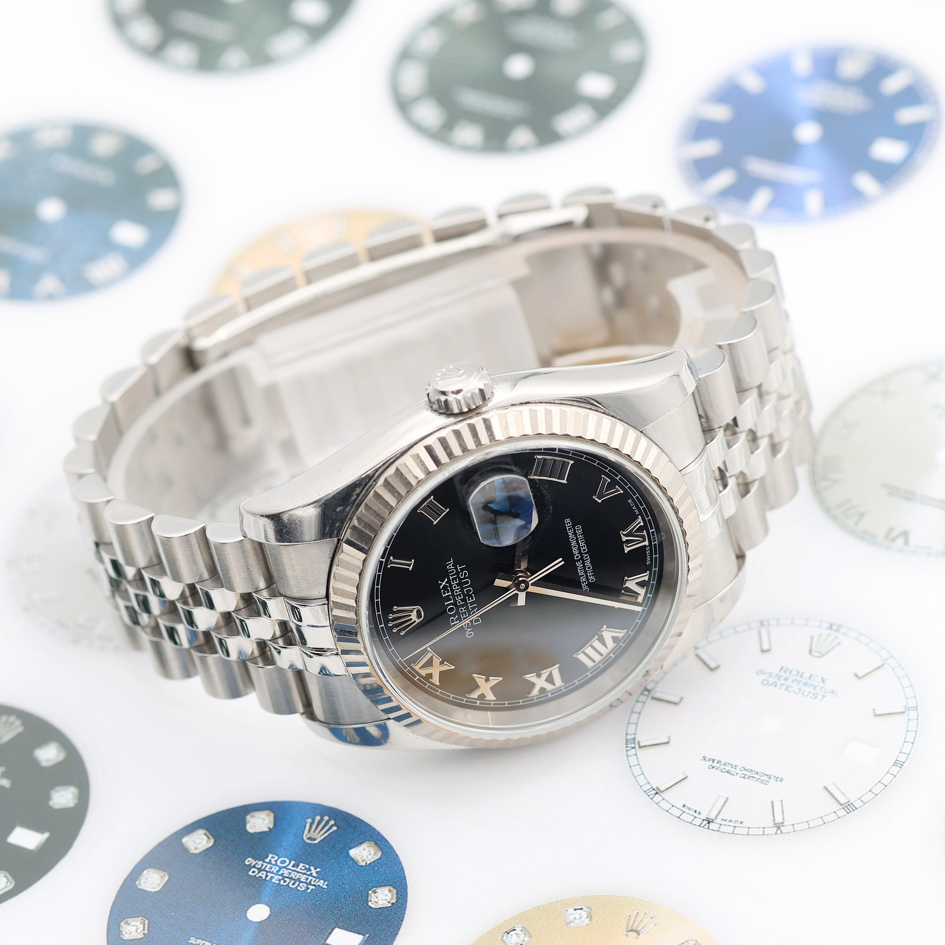 Rolex Datejust ref. 116234 Black Roman Dial - Jubilee - Full Set - Image 10