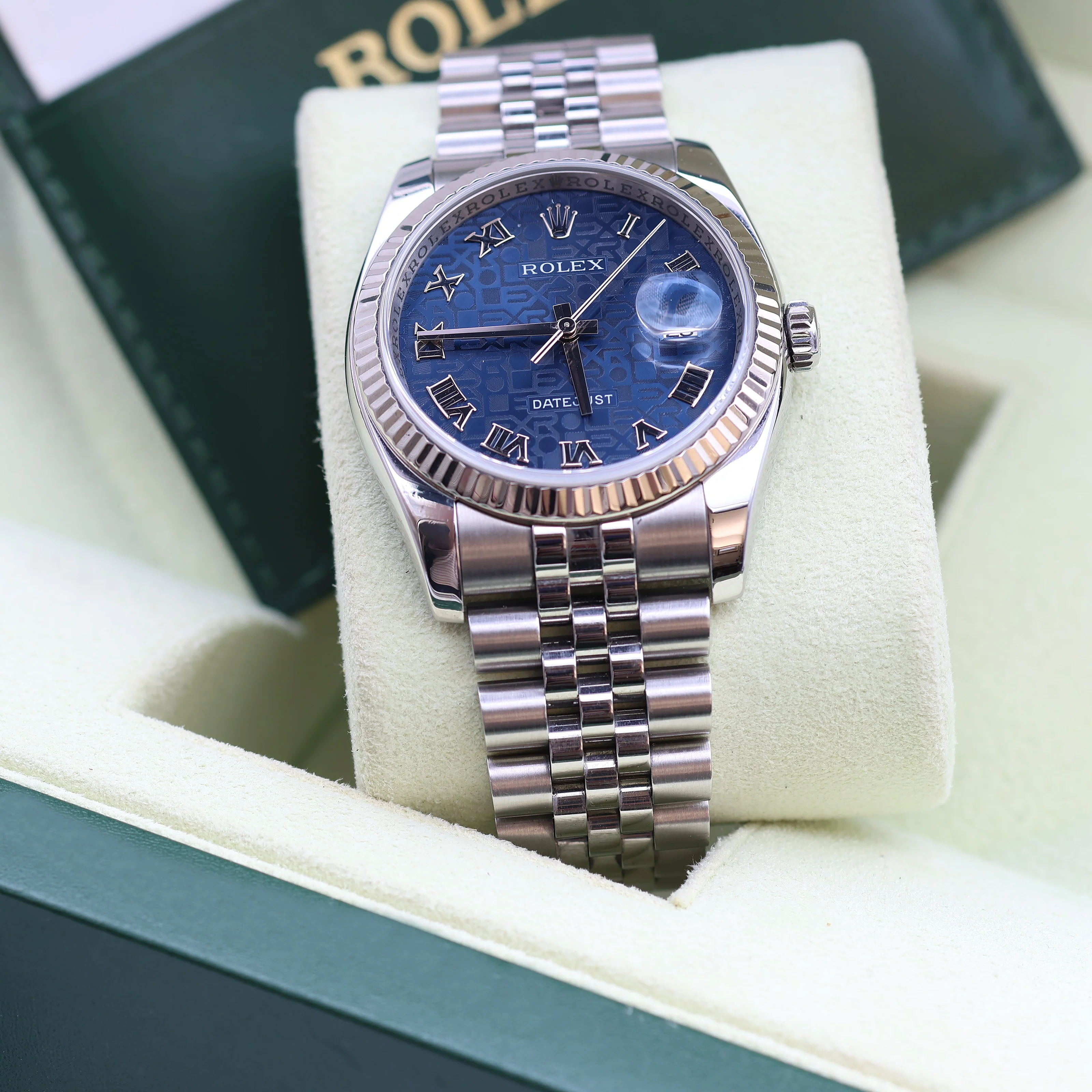 Rolex Datejust ref. 116234 Blue Roman Millennary Dial - Jubilee - Full Set - Image 5