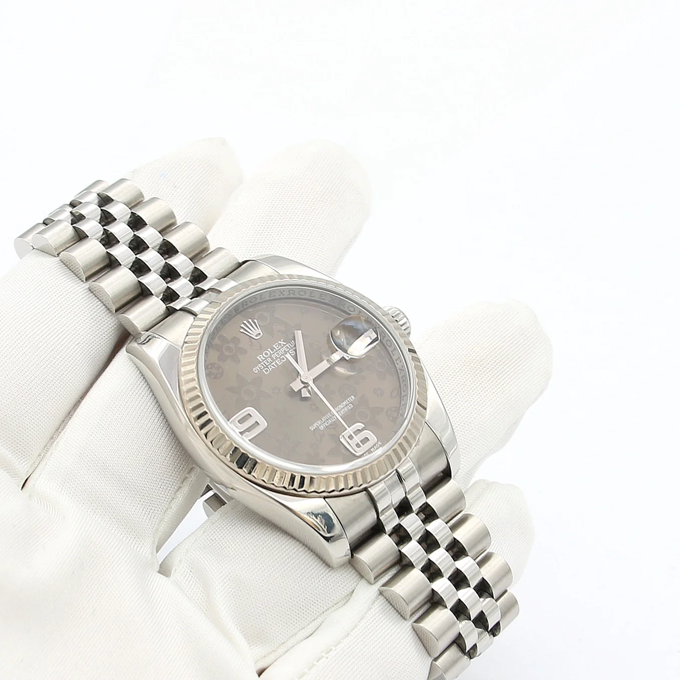 Rolex Datejust ref. 116234 Brown Flower Dial - Jubilee - Only Watch - Image 4