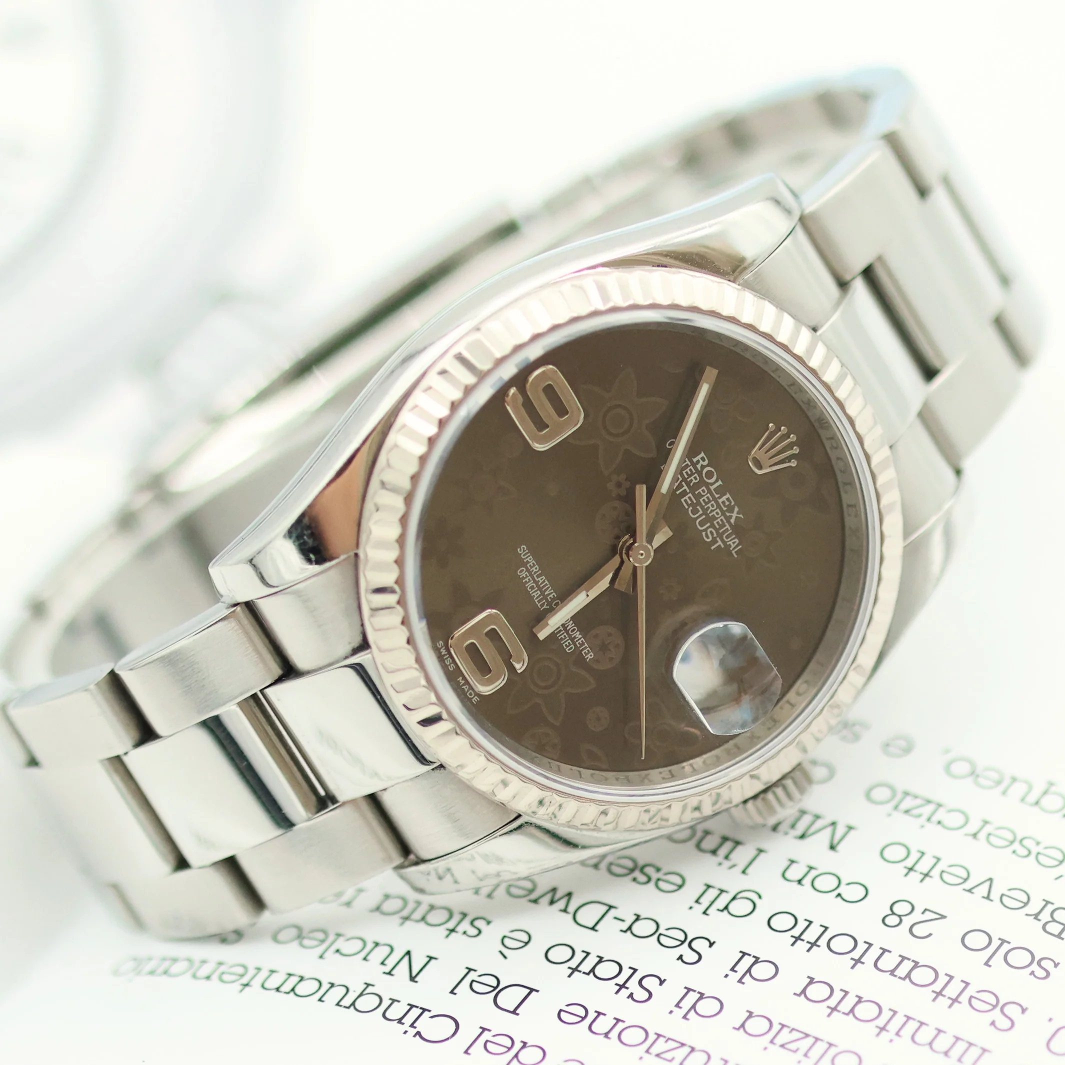 Rolex Datejust ref. 116234 Brown Flower Dial - Oyster - Only Watch - Image 10