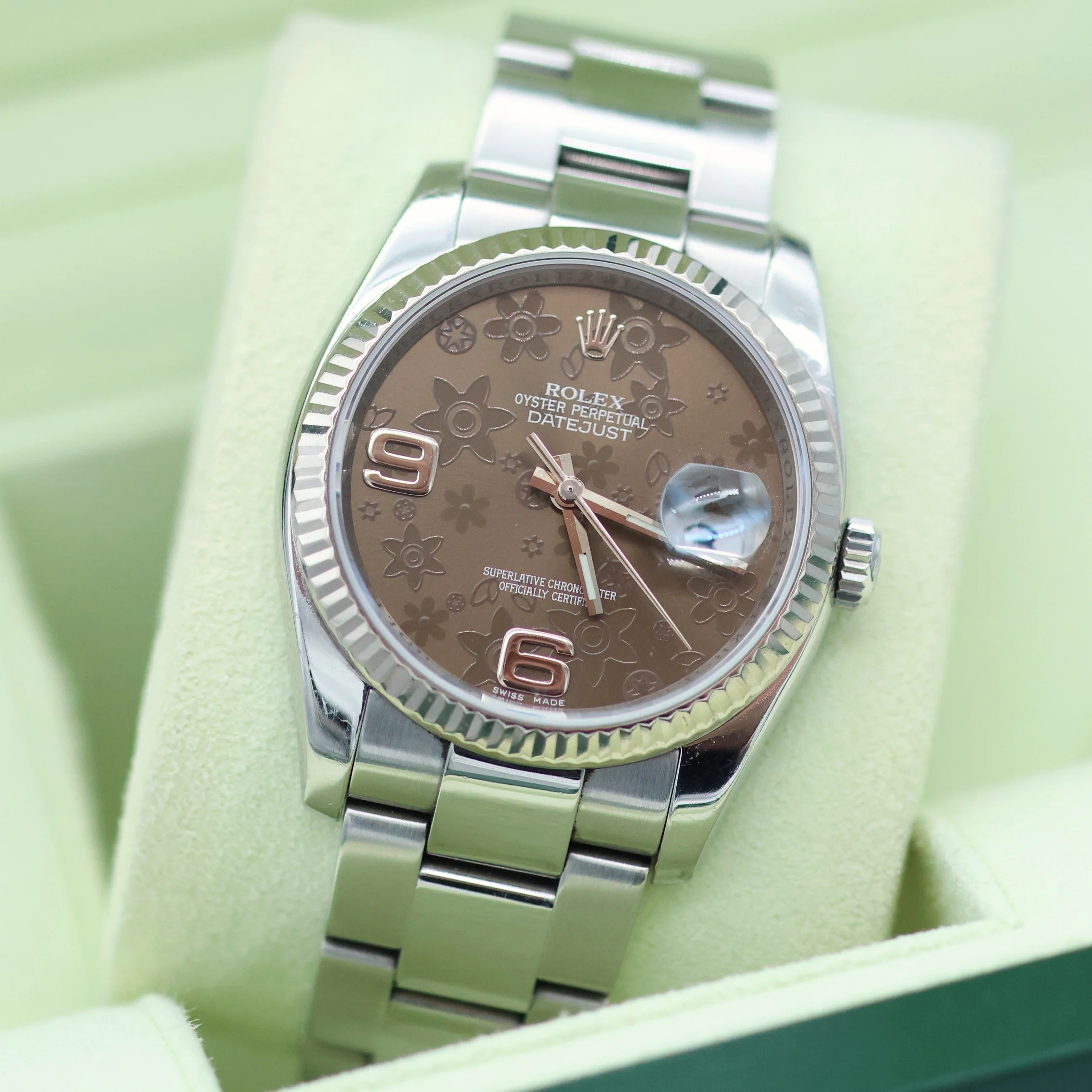 Rolex Datejust ref. 116234 Brown Flower Dial - Oyster - Only Watch - Image 2