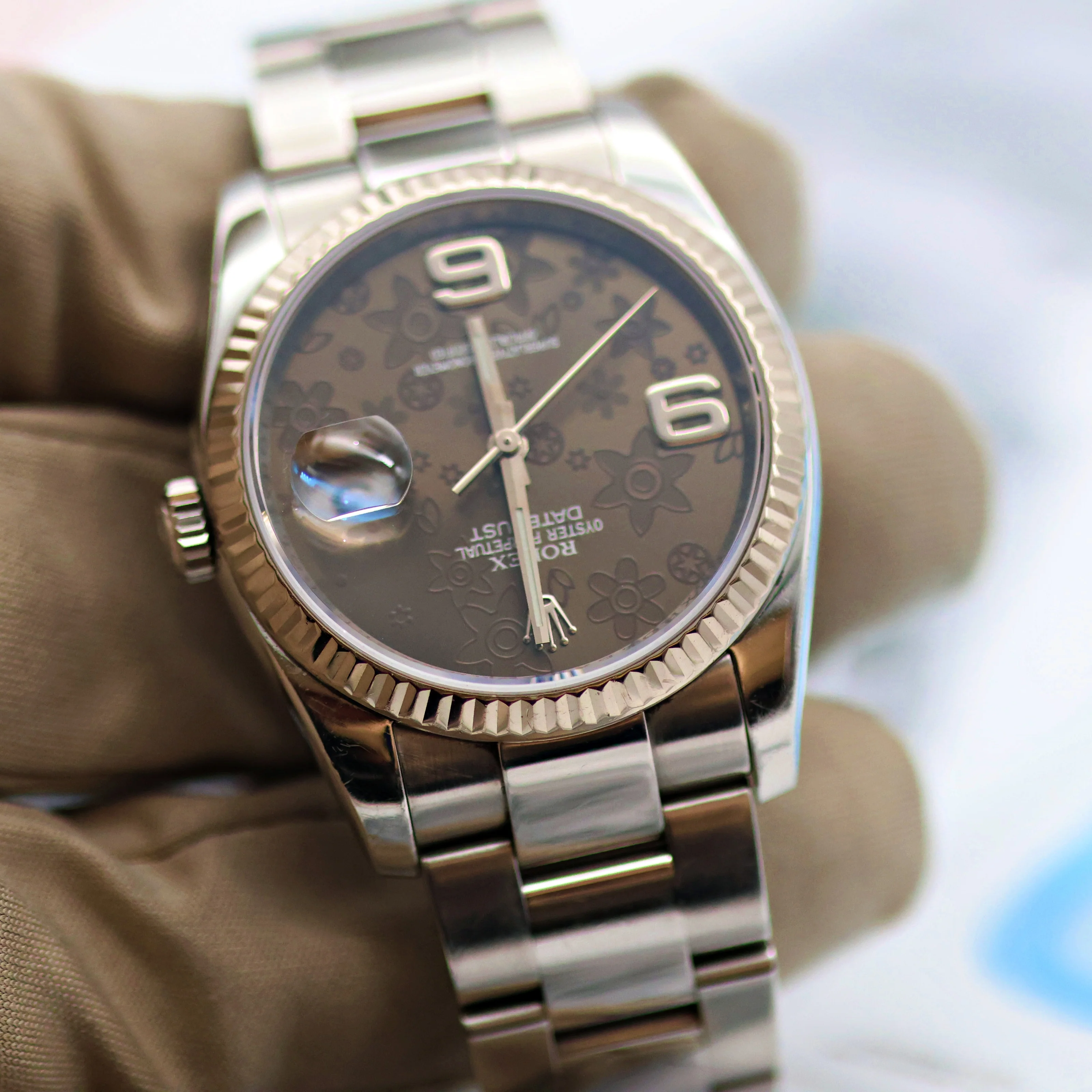 Rolex Datejust ref. 116234 Brown Flower Dial - Oyster - Only Watch - Image 3