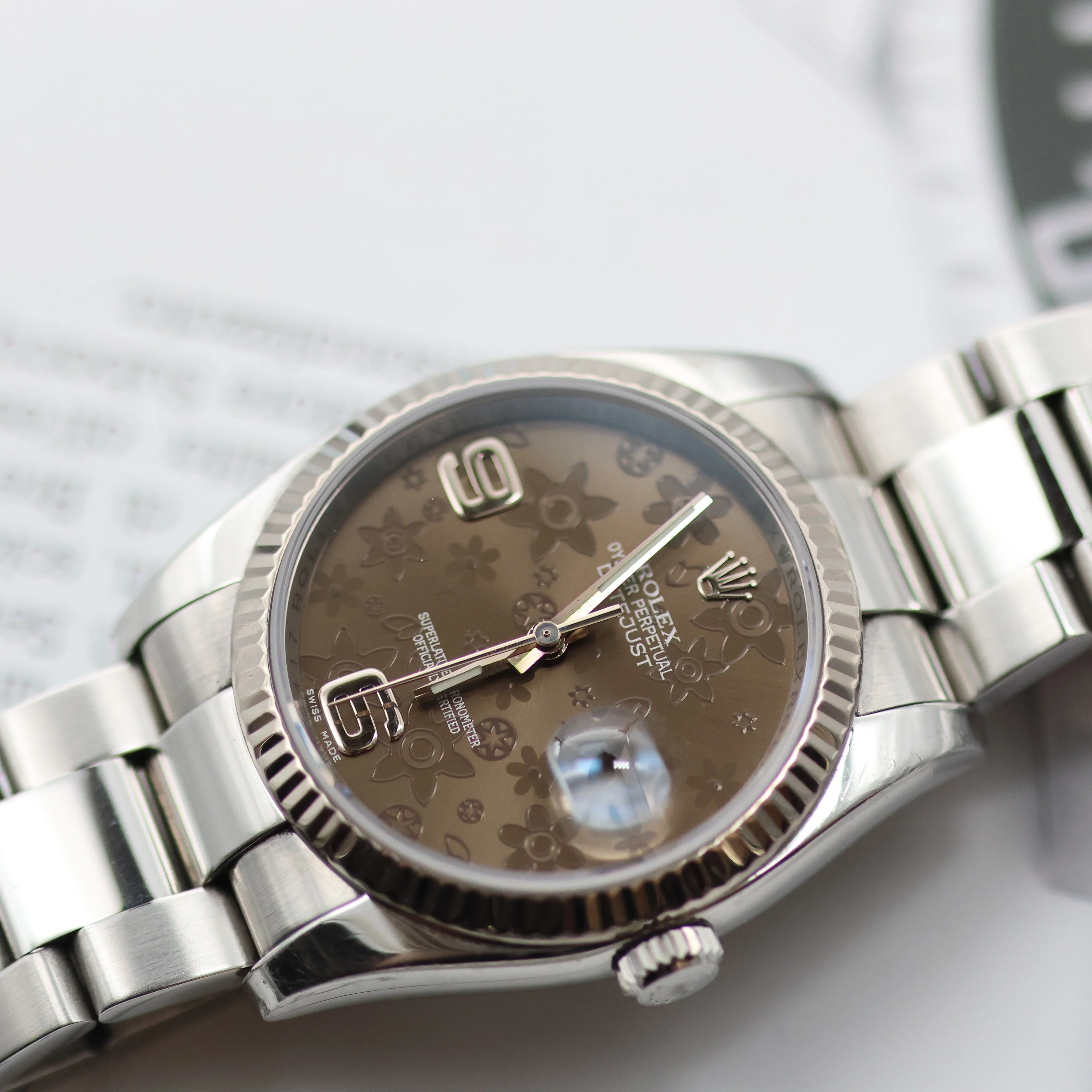 Rolex Datejust ref. 116234 Brown Flower Dial - Oyster - Only Watch - Image 8