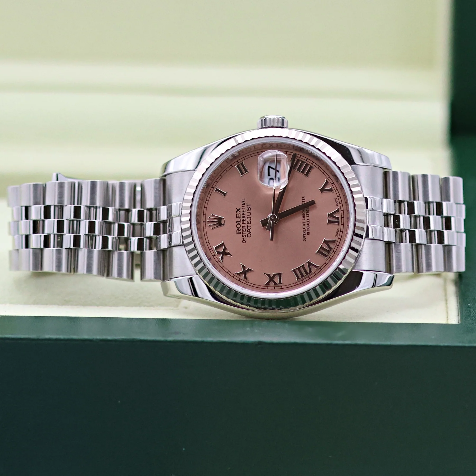Rolex Datejust ref. 116234 Salmon Roman Dial - Jubilee - Full Set - Image 3