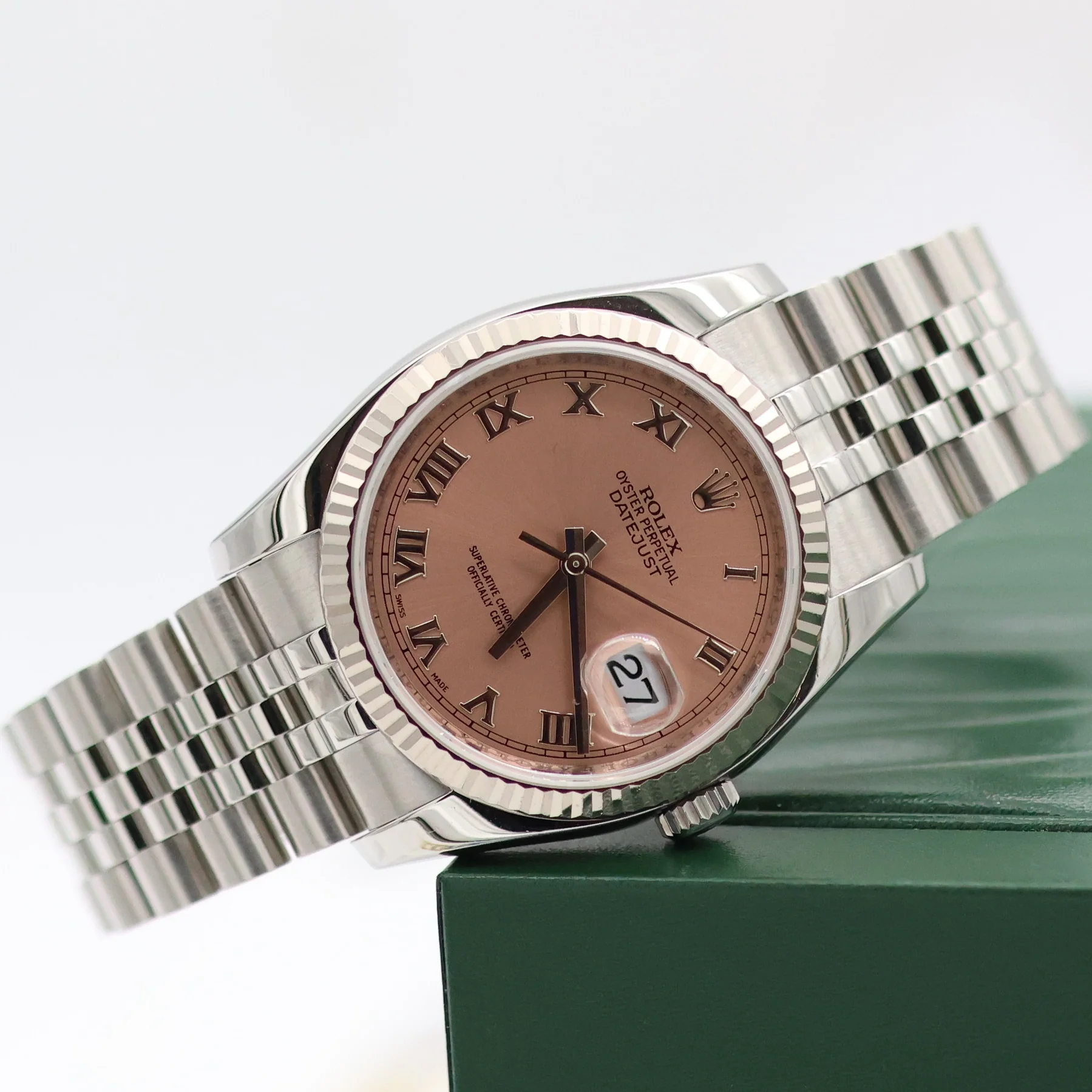 Rolex Datejust ref. 116234 Salmon Roman Dial - Jubilee - Full Set - Image 4