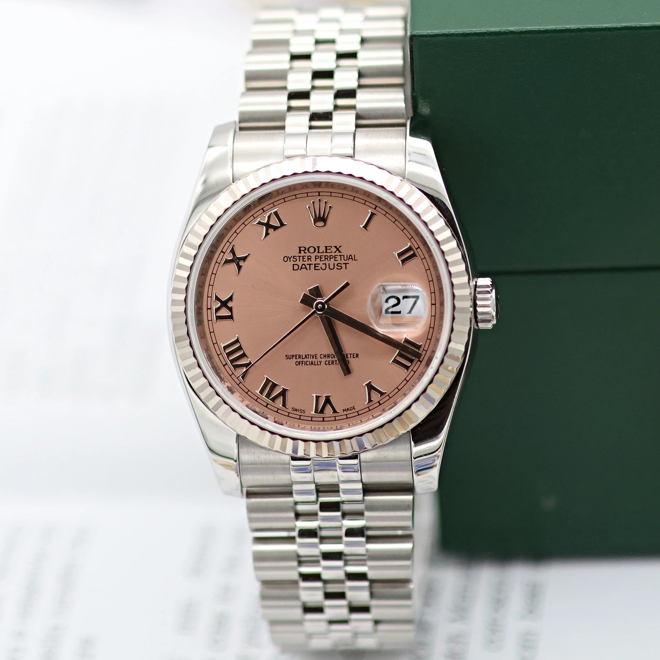 Rolex Datejust ref. 116234 Salmon Roman Dial - Jubilee - Full Set - Image 5