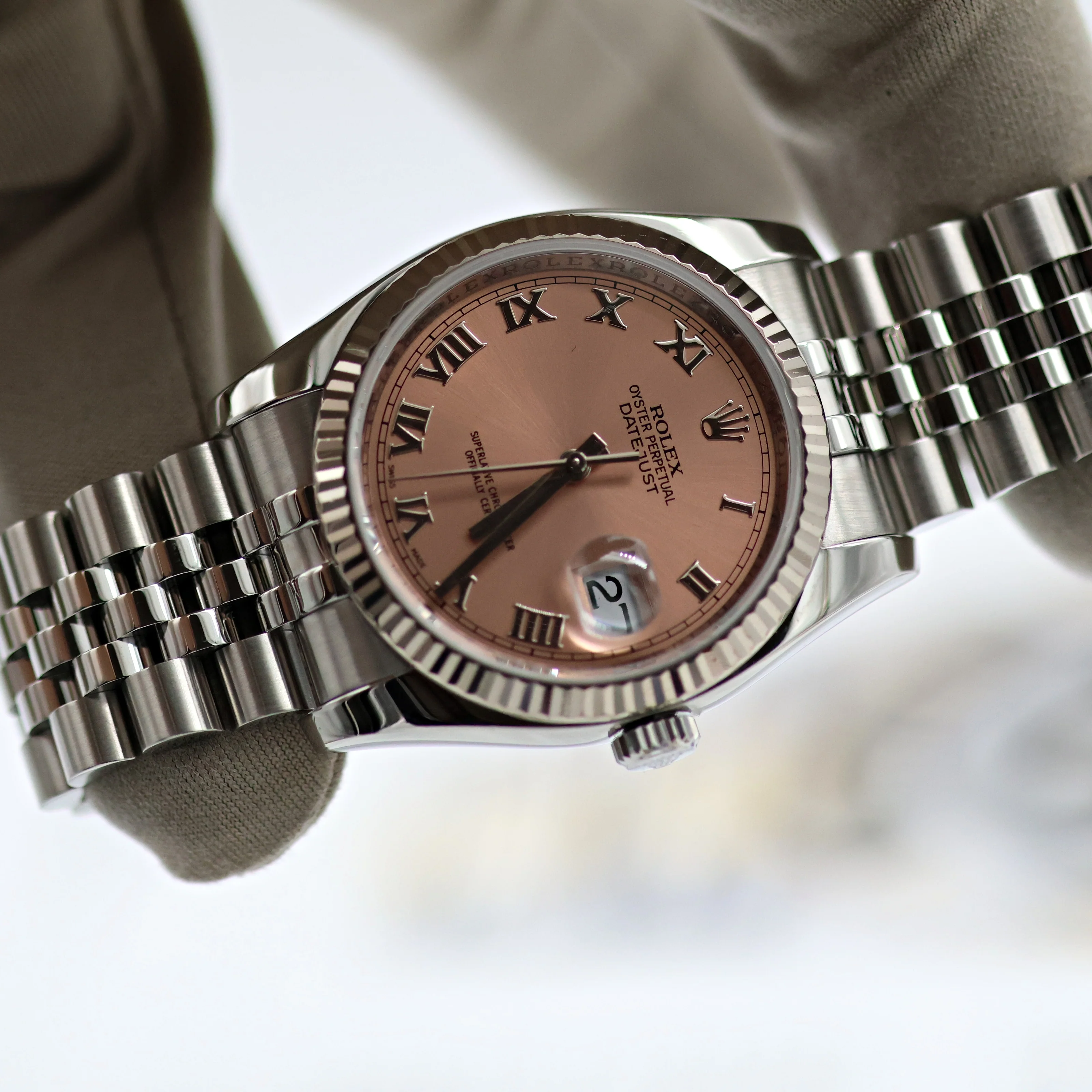 Rolex Datejust ref. 116234 Salmon Roman Dial - Jubilee - Full Set - Image 7