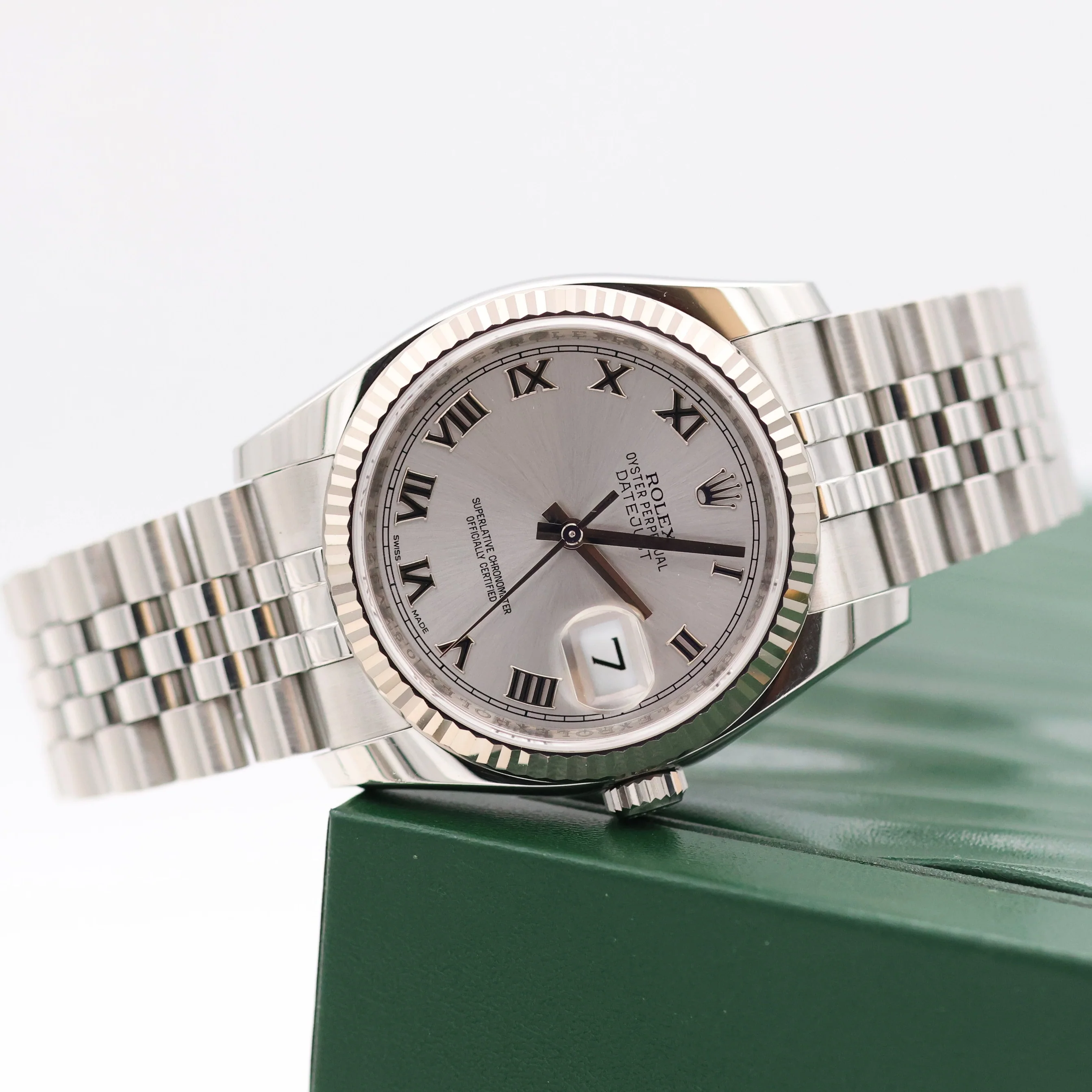Rolex Datejust ref. 116234 Silver Roman Dial - Jubilee Bracelet - Image 11