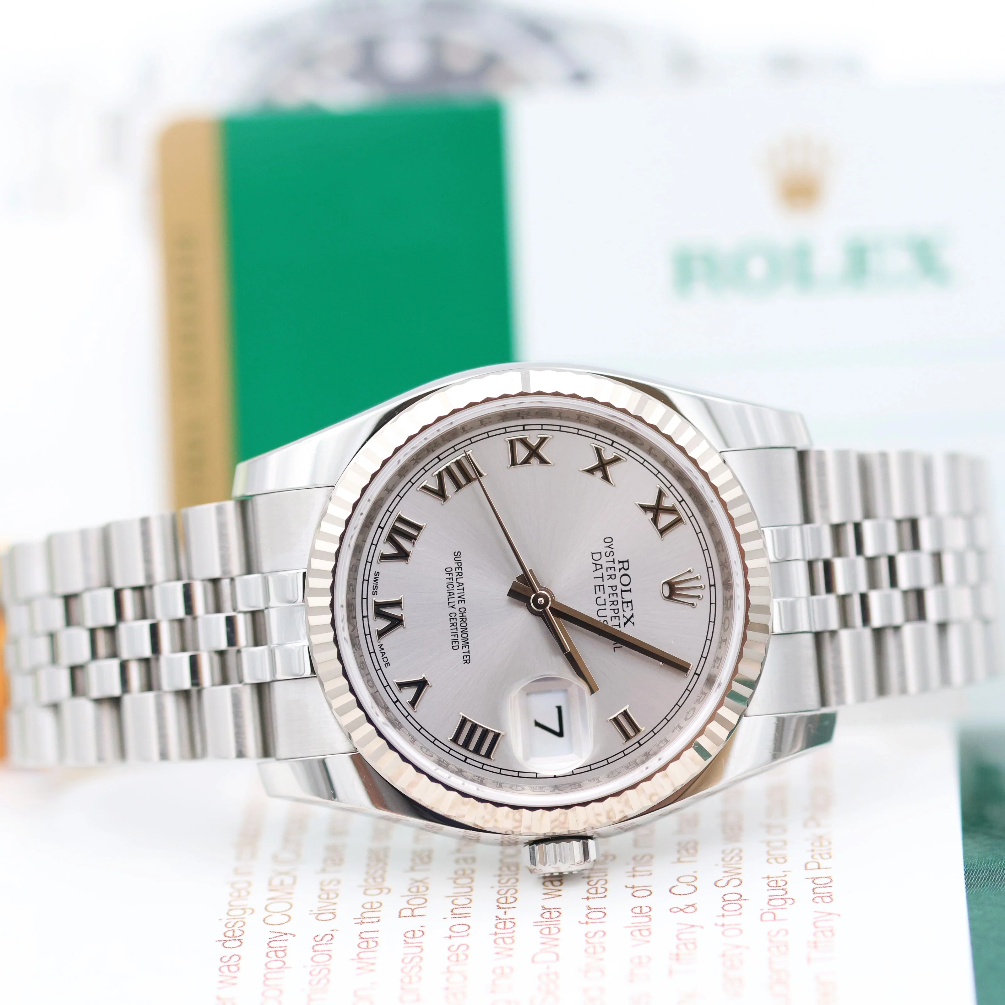 Rolex Datejust ref. 116234 Silver Roman Dial - Jubilee Bracelet - Image 15