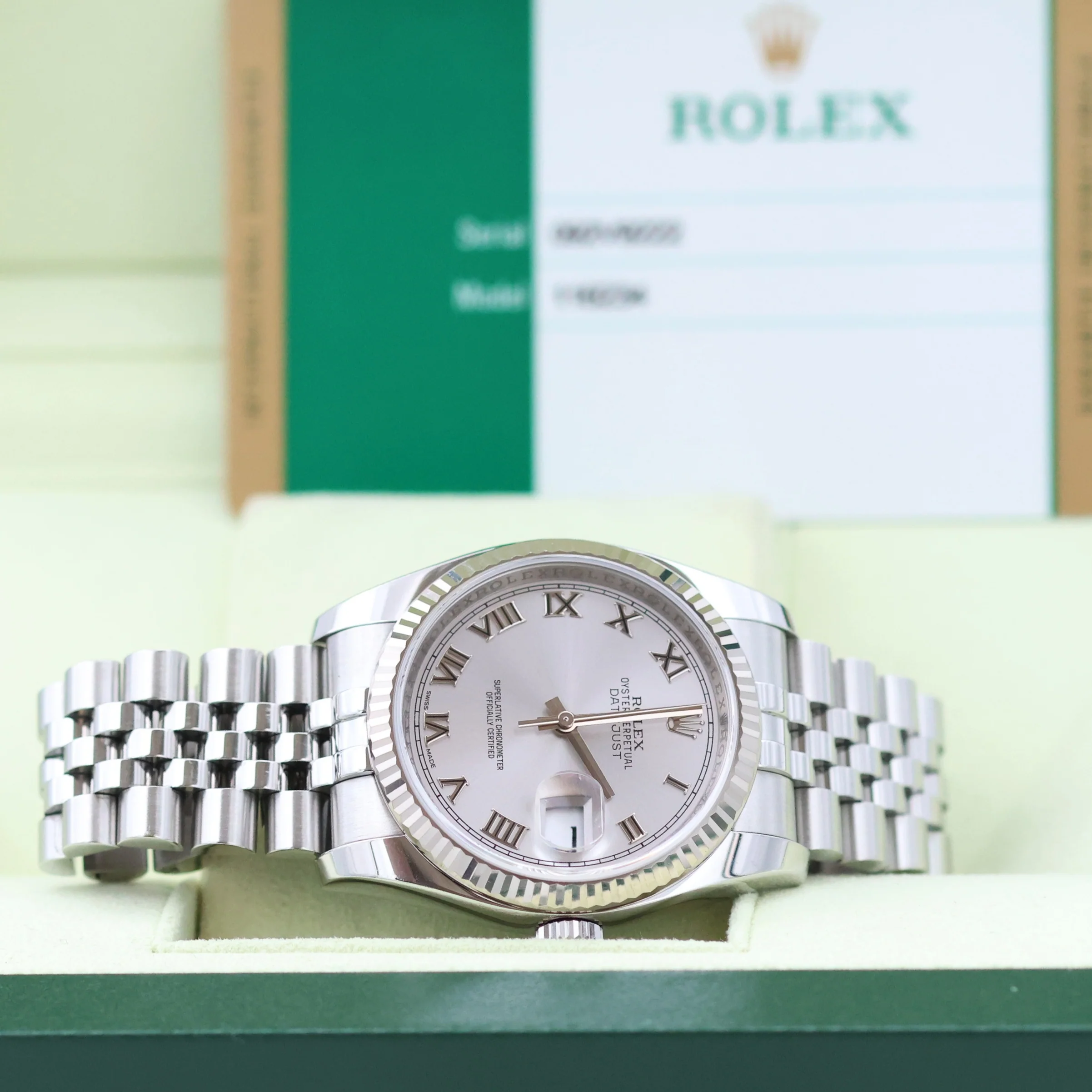 Rolex Datejust ref. 116234 Silver Roman Dial - Jubilee Bracelet - Image 3