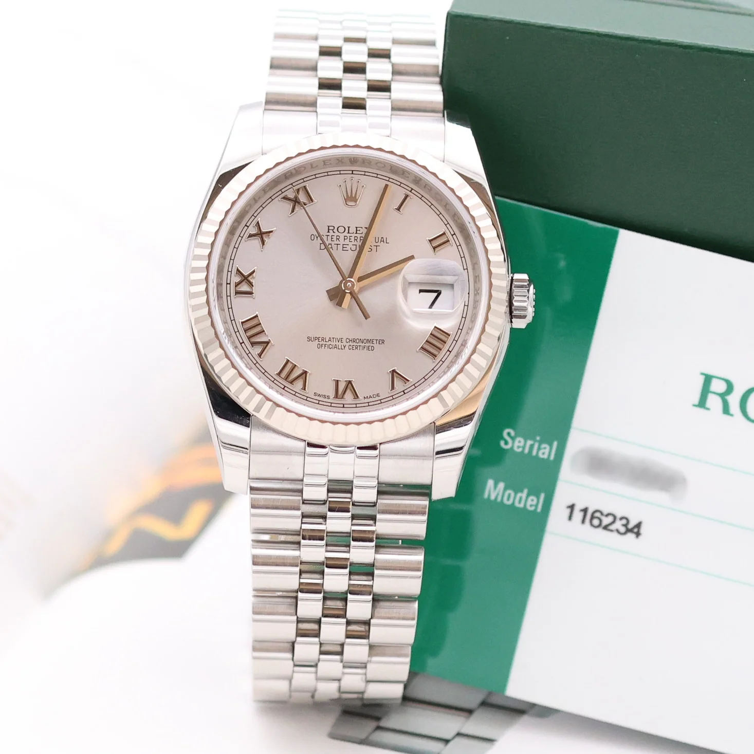 Rolex Datejust ref. 116234 Silver Roman Dial - Jubilee Bracelet - Image 6