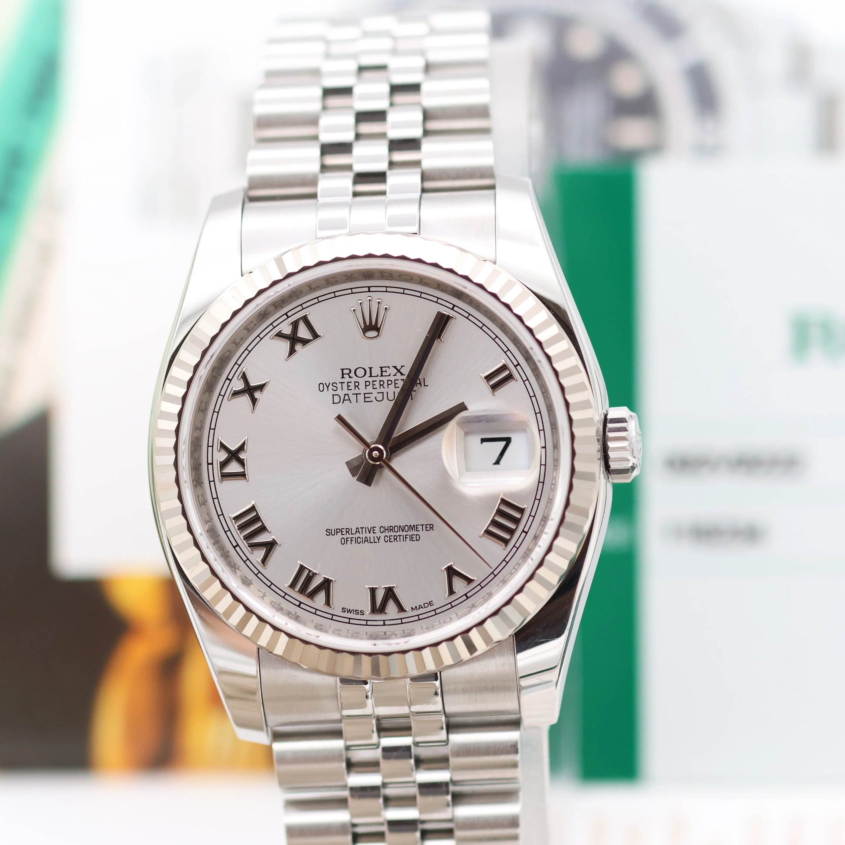 Rolex Datejust ref. 116234 Silver Roman Dial - Jubilee Bracelet - Image 7