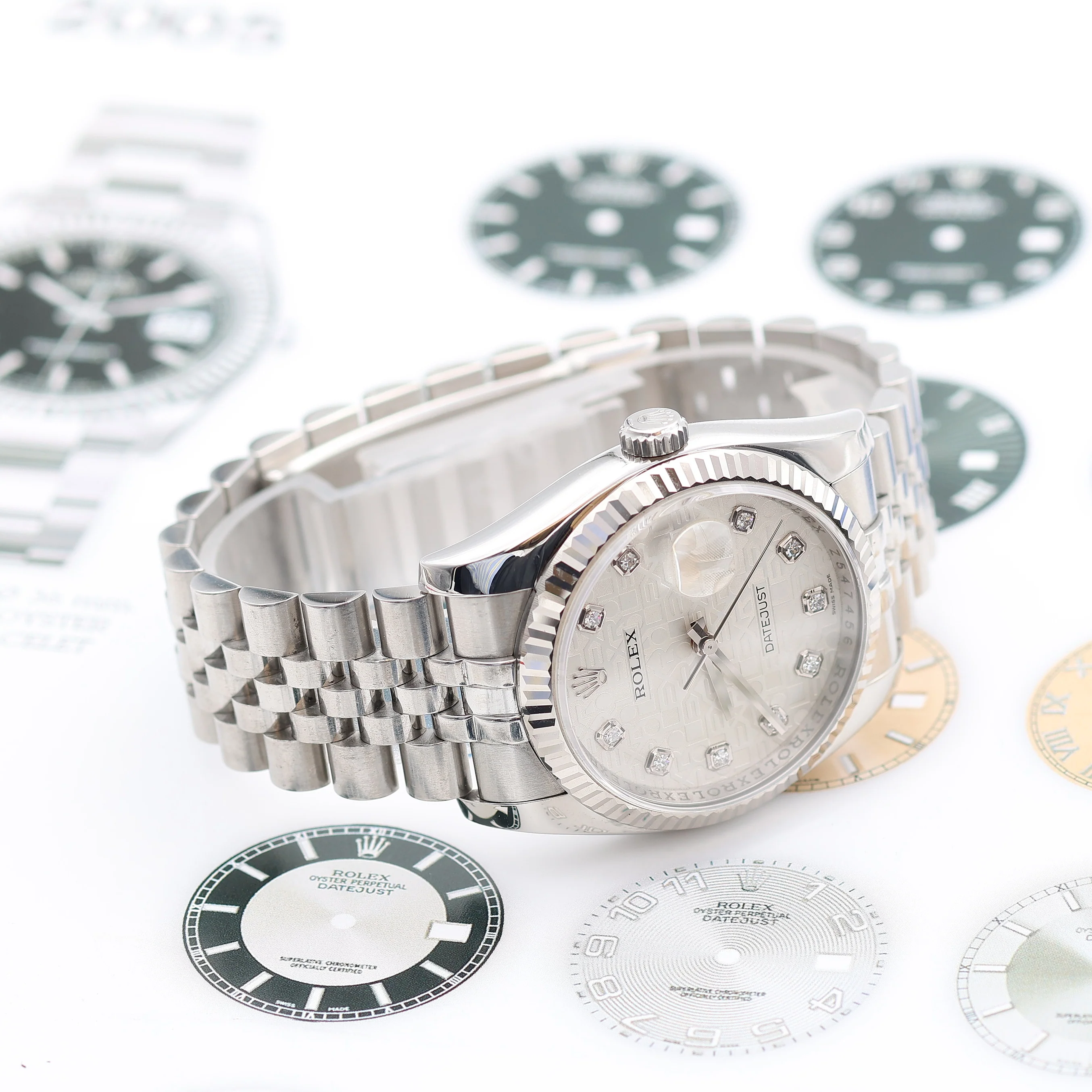 Rolex Datejust ref. 116234 Silver Computer Diamonds Dial - Jubilee Bracelet - Image 5