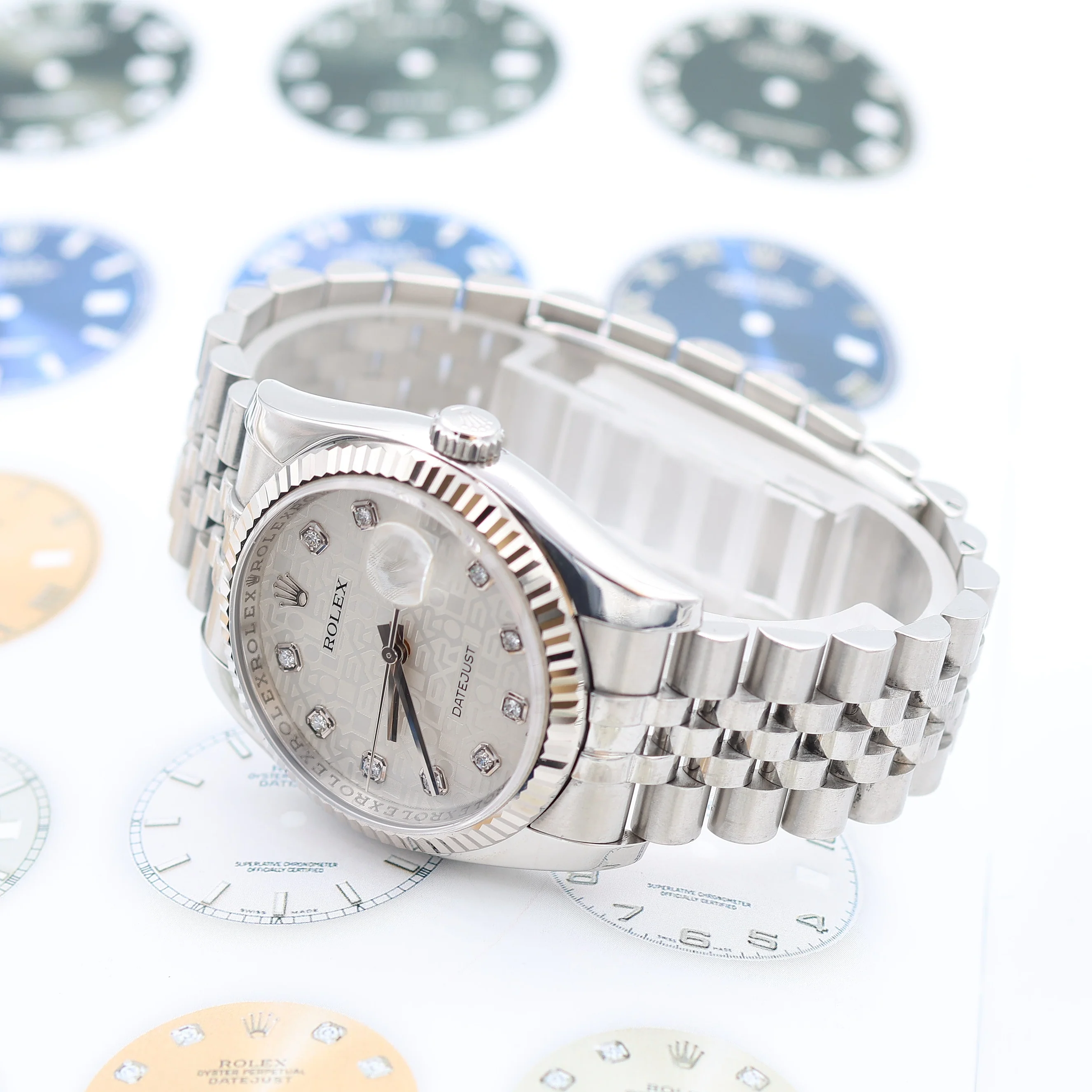 Rolex Datejust ref. 116234 Silver Computer Diamonds Dial - Jubilee Bracelet - Image 6