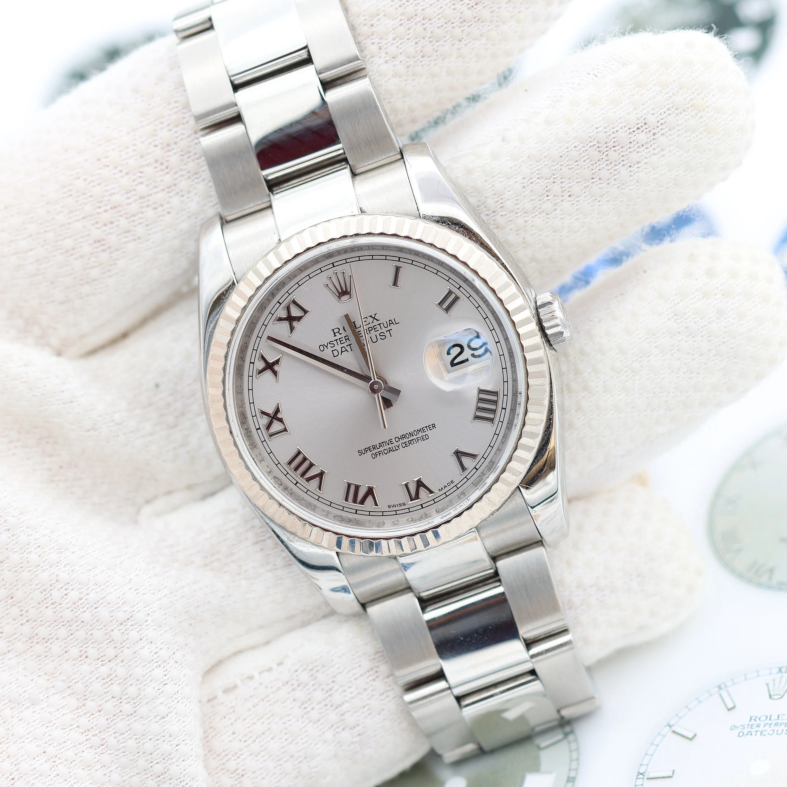 Rolex Datejust ref. 116234 Silver Roman Dial - Oyster Bracelet - Full Set - Image 5