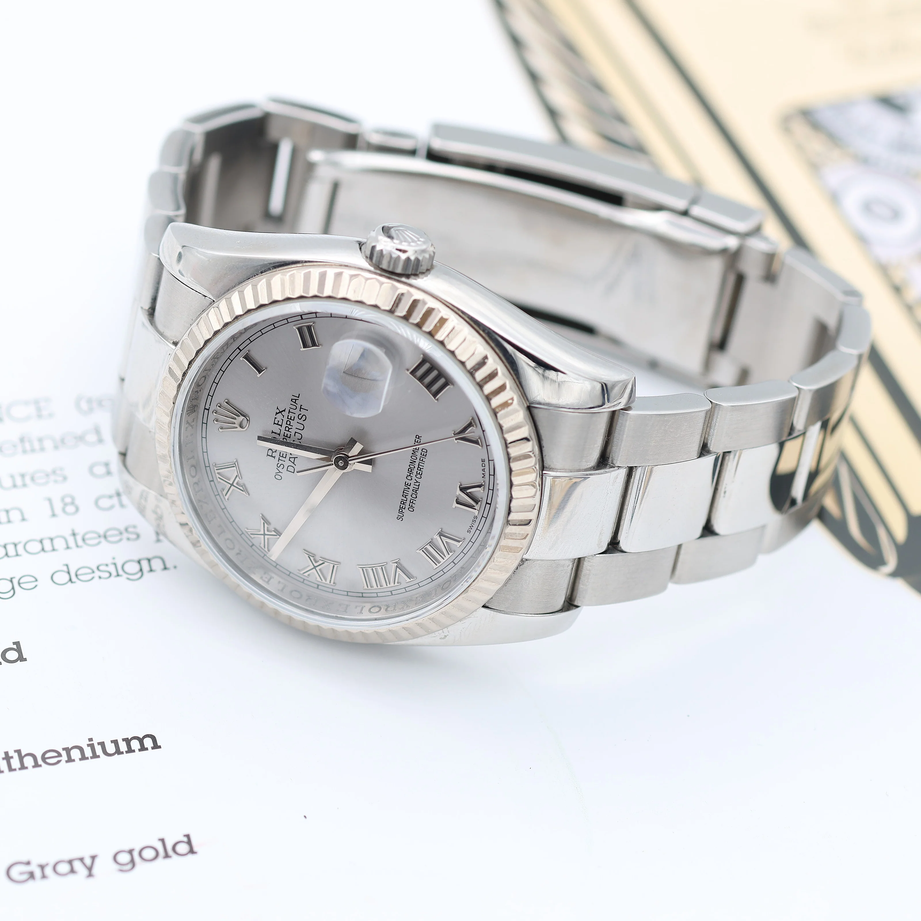 Rolex Datejust ref. 116234 Silver Roman Dial - Oyster Bracelet - Full Set - Image 9
