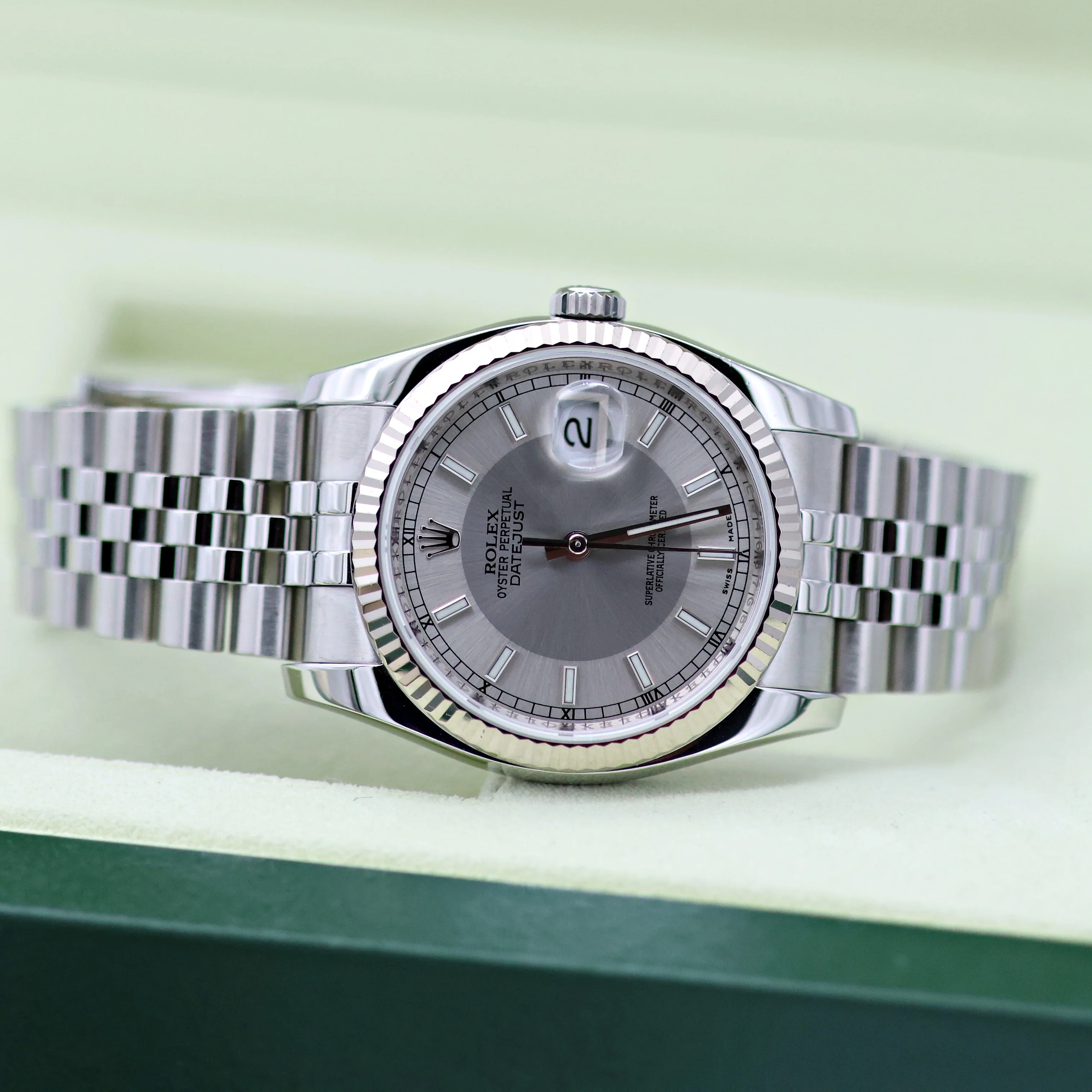Rolex Datejust ref. 116234 Tuxedo (Silver/Grey) Dial - Jubilee - Full Set - Image 10