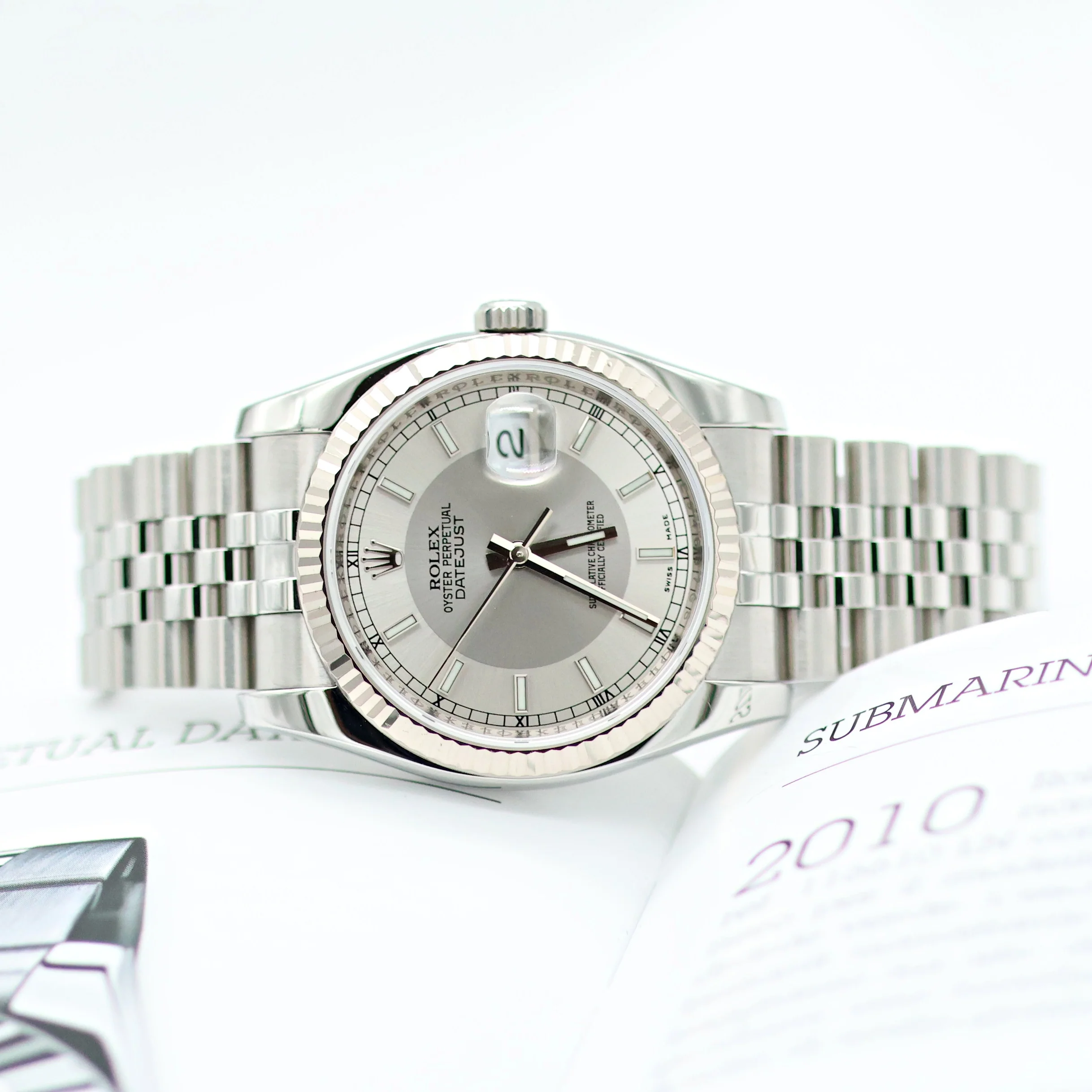 Rolex Datejust ref. 116234 Tuxedo (Silver/Grey) Dial - Jubilee - Full Set - Image 6