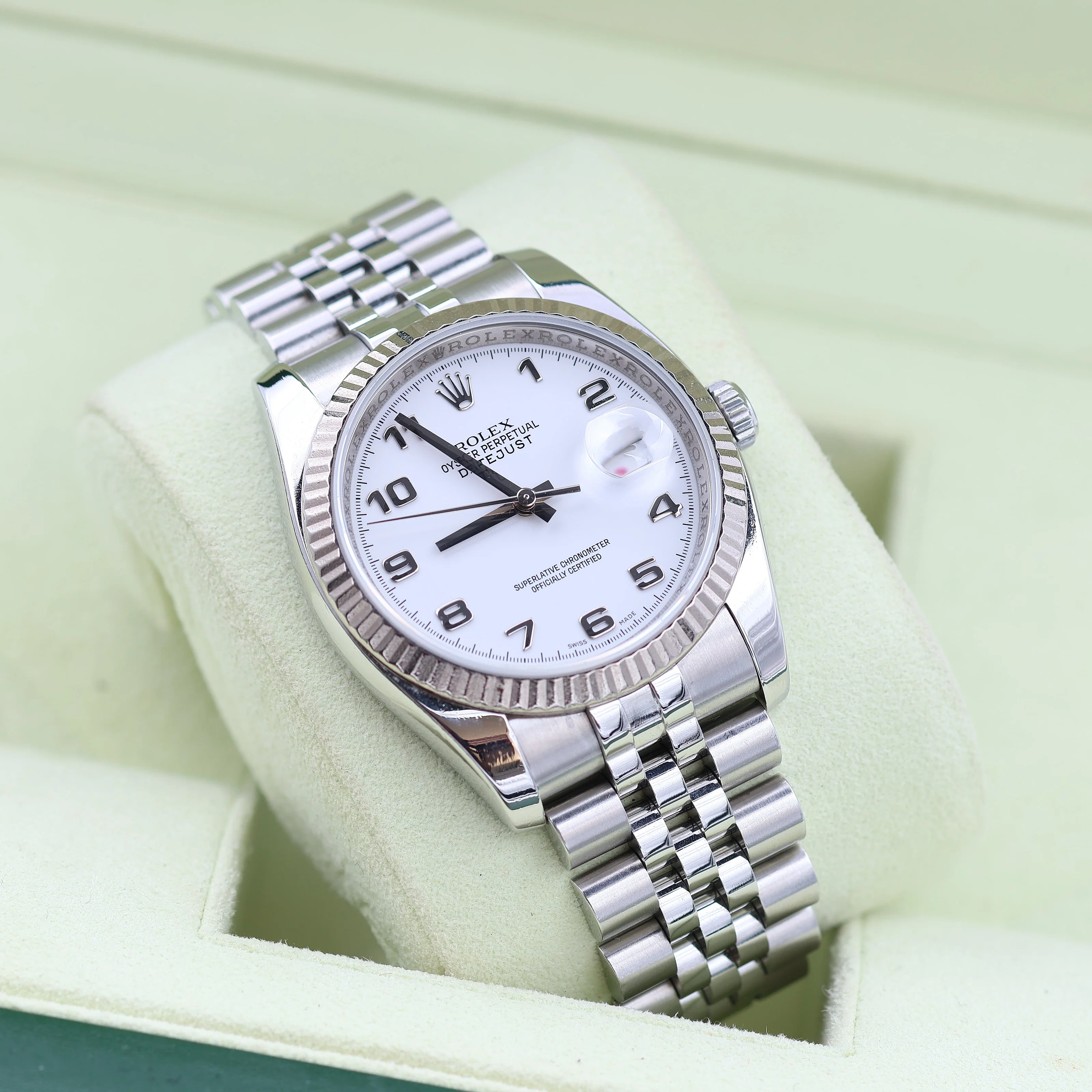 Rolex Datejust ref. 116234 White Arabic Dial - Jubilee - Full Set - Image 3