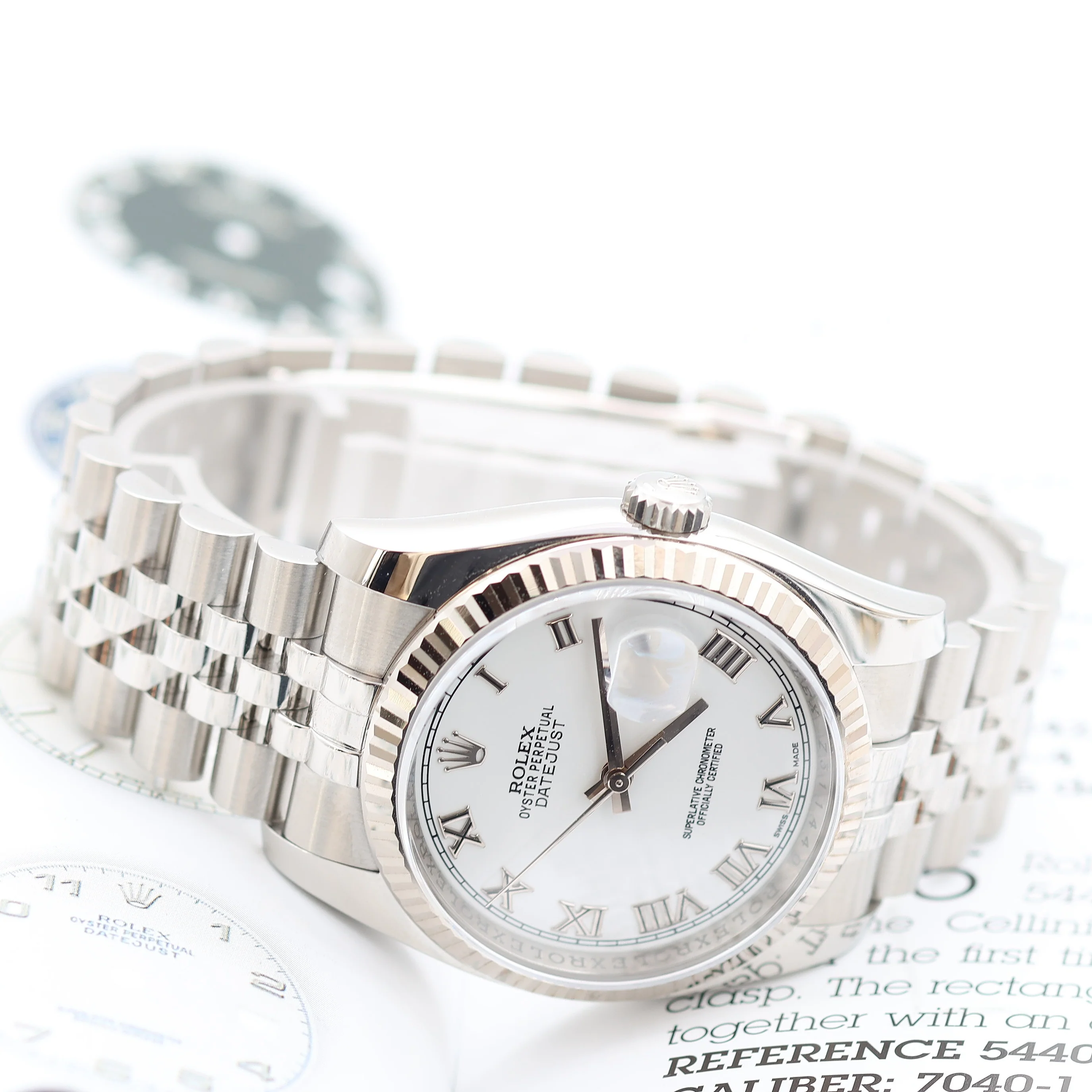 Rolex Datejust ref. 116234 White Roman Dial - Jubilee - Full Set - Image 9