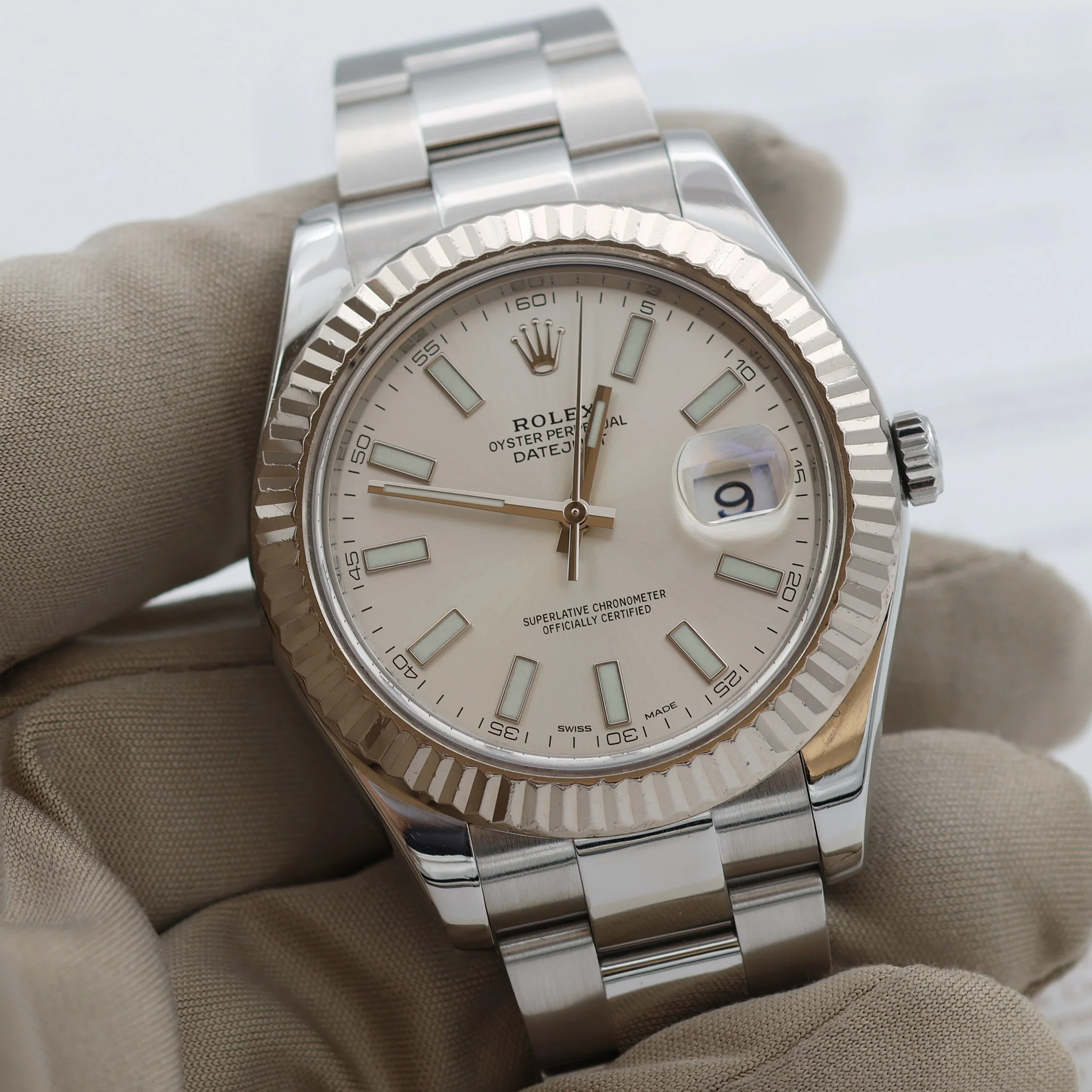 Rolex Datejust II ref. 116334 Silver Dial Oyster bracelet - Full Set - Image 3