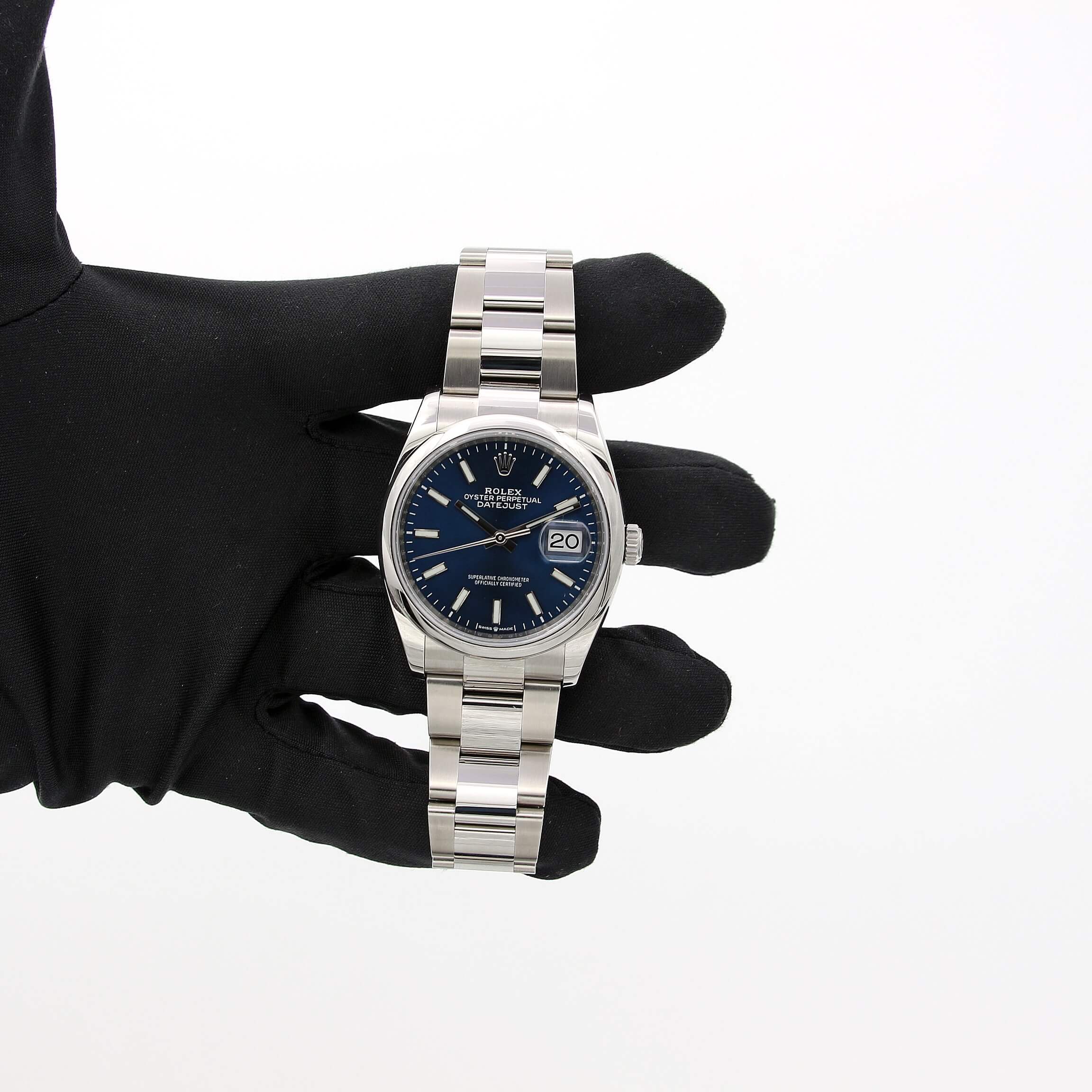 Rolex Datejust ref. 126200 Blue Dial Oyster bracelet - Full Set - Image 10