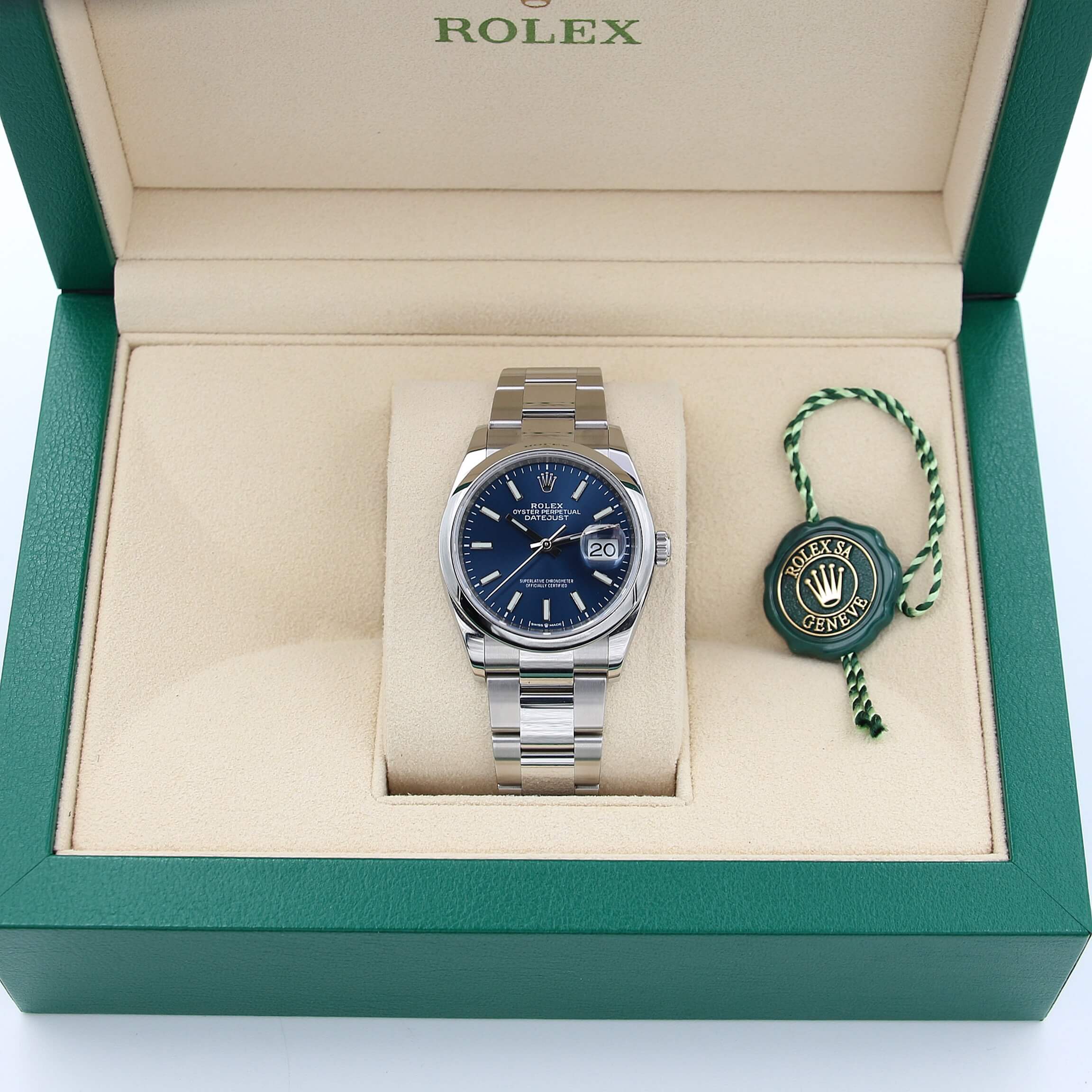 Rolex Datejust ref. 126200 Blue Dial Oyster bracelet - Full Set - Image 3
