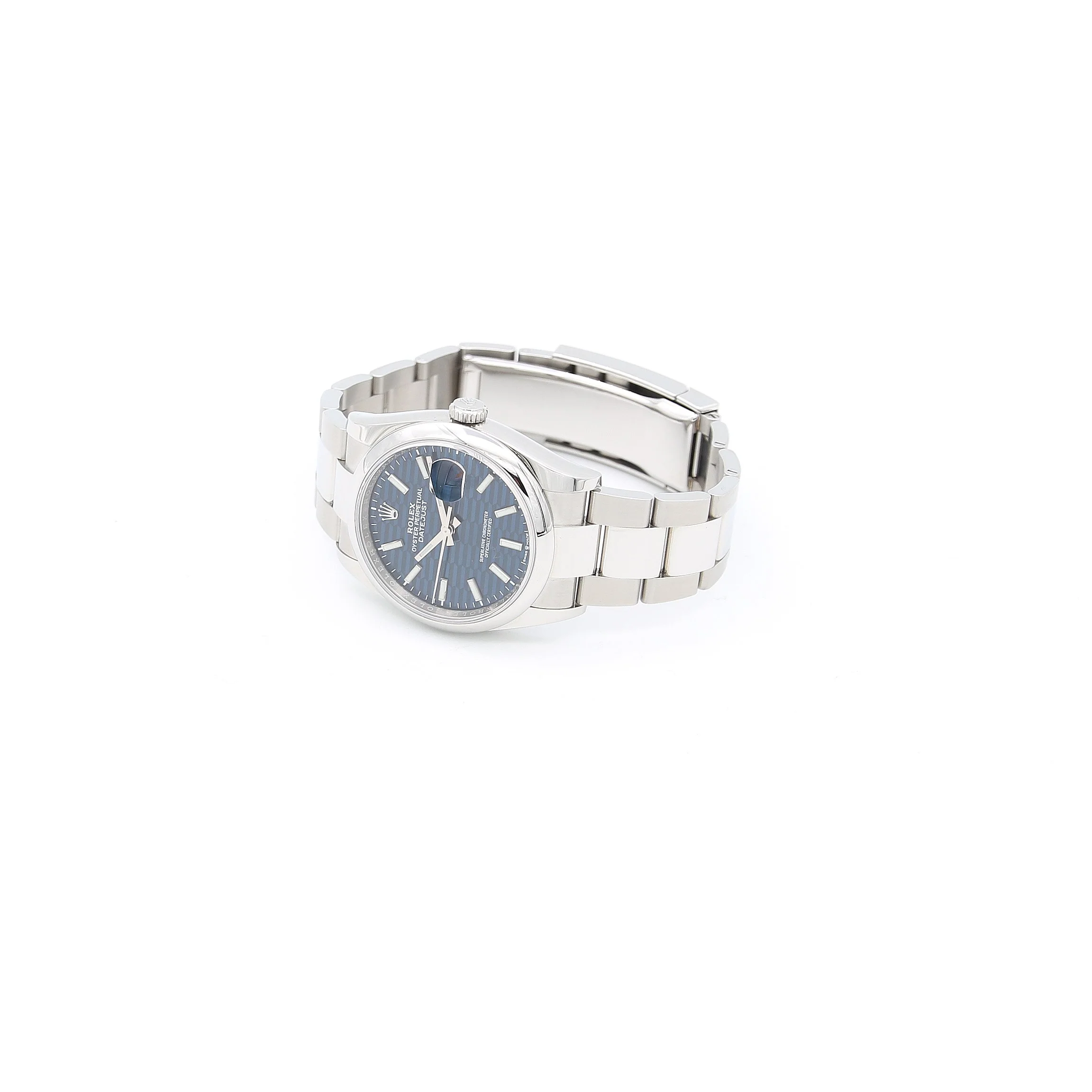 Rolex Datejust ref. 126200 Blue Motif Dial Oyster bracelet - Full Set - Image 6